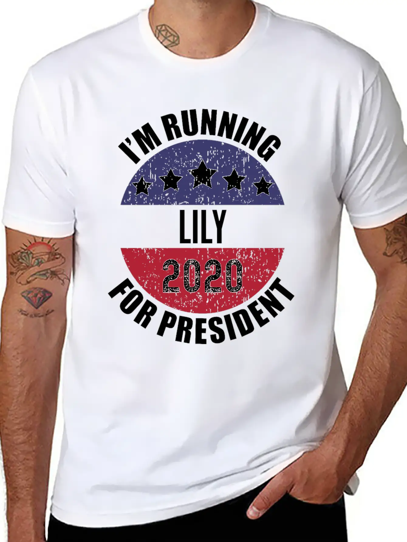 Lily I'm Running For President 2020 Stylish Everyday T-Shirt – Unisex Basic Cotton Tee