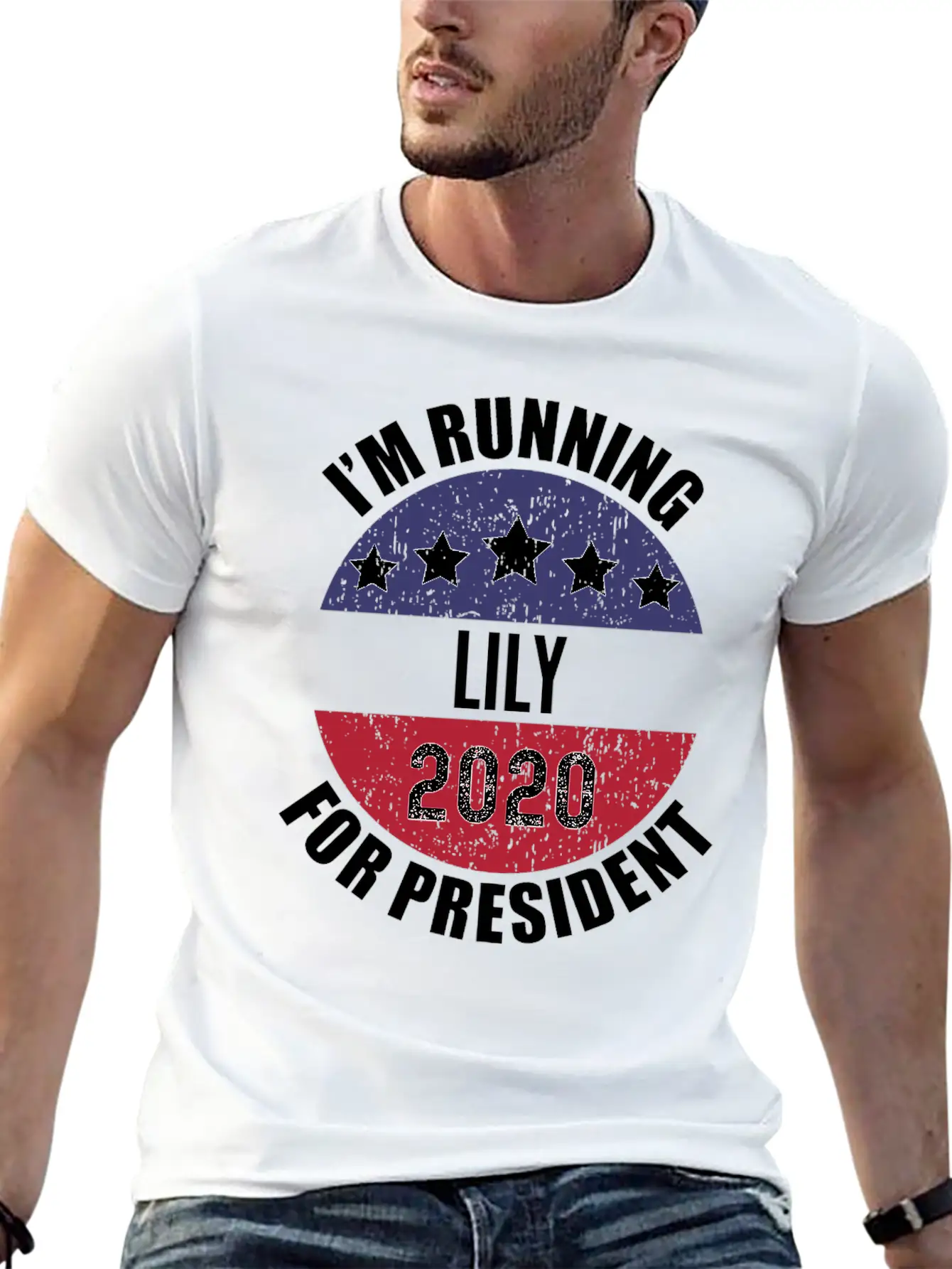 Lily I'm Running For President 2020 Stylish Everyday T-Shirt – Unisex Basic Cotton Tee