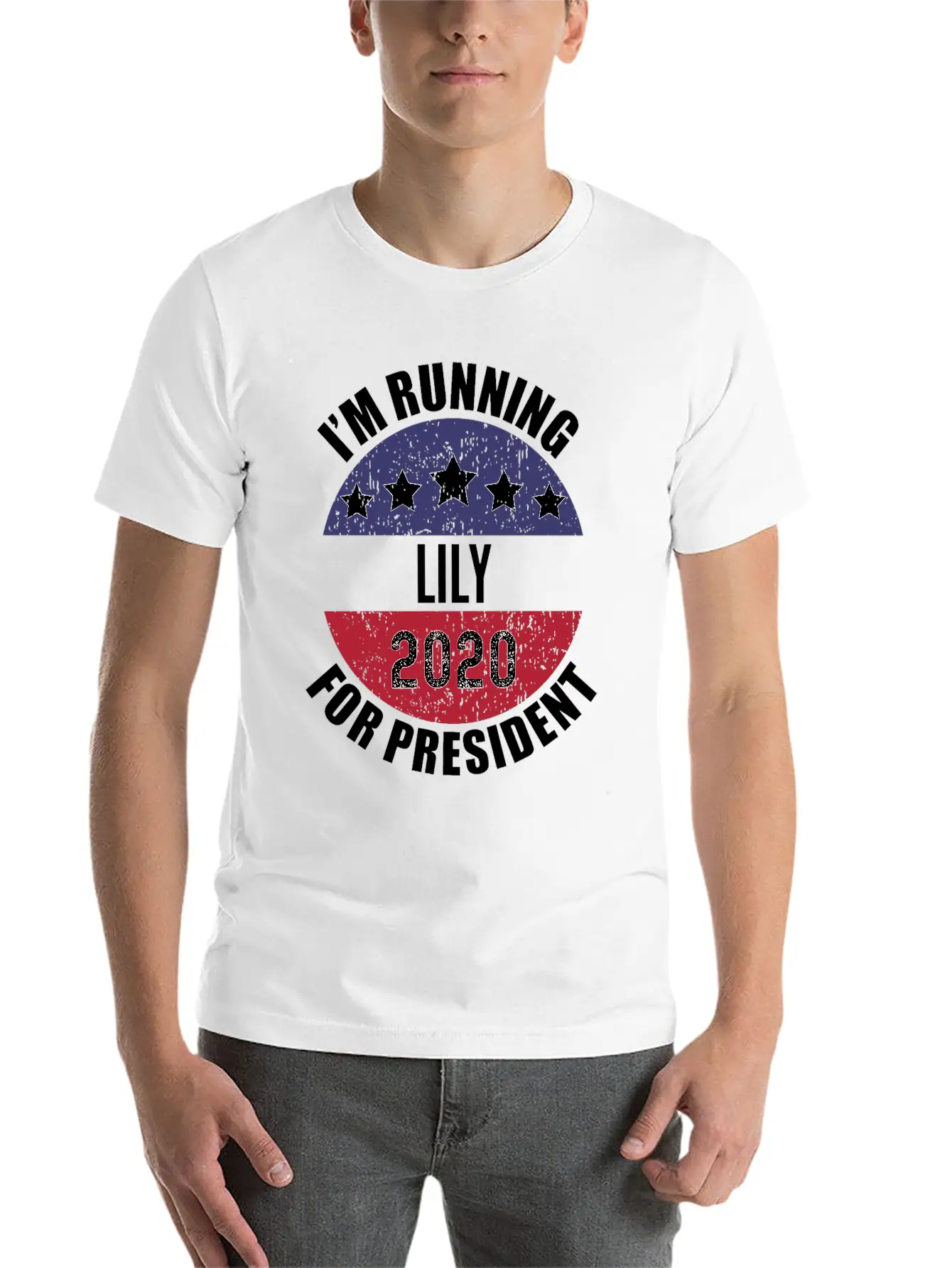 Lily I'm Running For President 2020 Stylish Everyday T-Shirt – Unisex Basic Cotton Tee