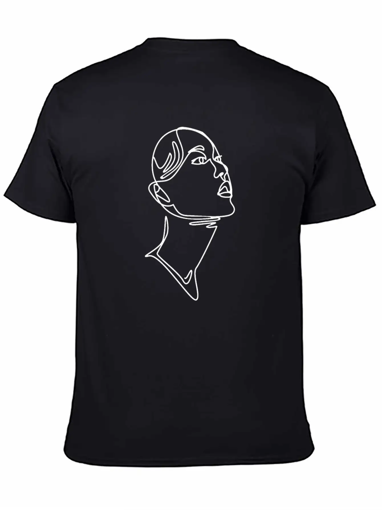 Line Art Drawing Woman Face Stylish Everyday T-Shirt – Unisex Basic Cotton Tee
