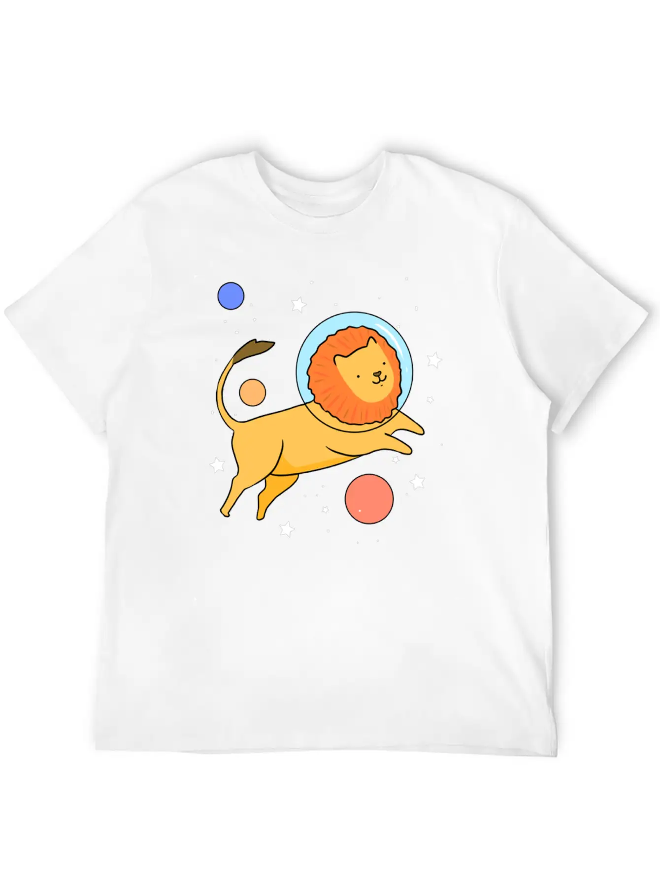 Lion Astronaut For Lion Lover Basic Graphic T-Shirt – Daily Comfort In Soft Cotton