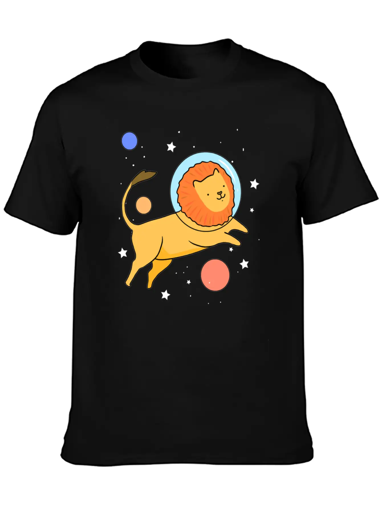 Lion Astronaut For Lion Lover Basic Graphic T-Shirt – Daily Comfort In Soft Cotton