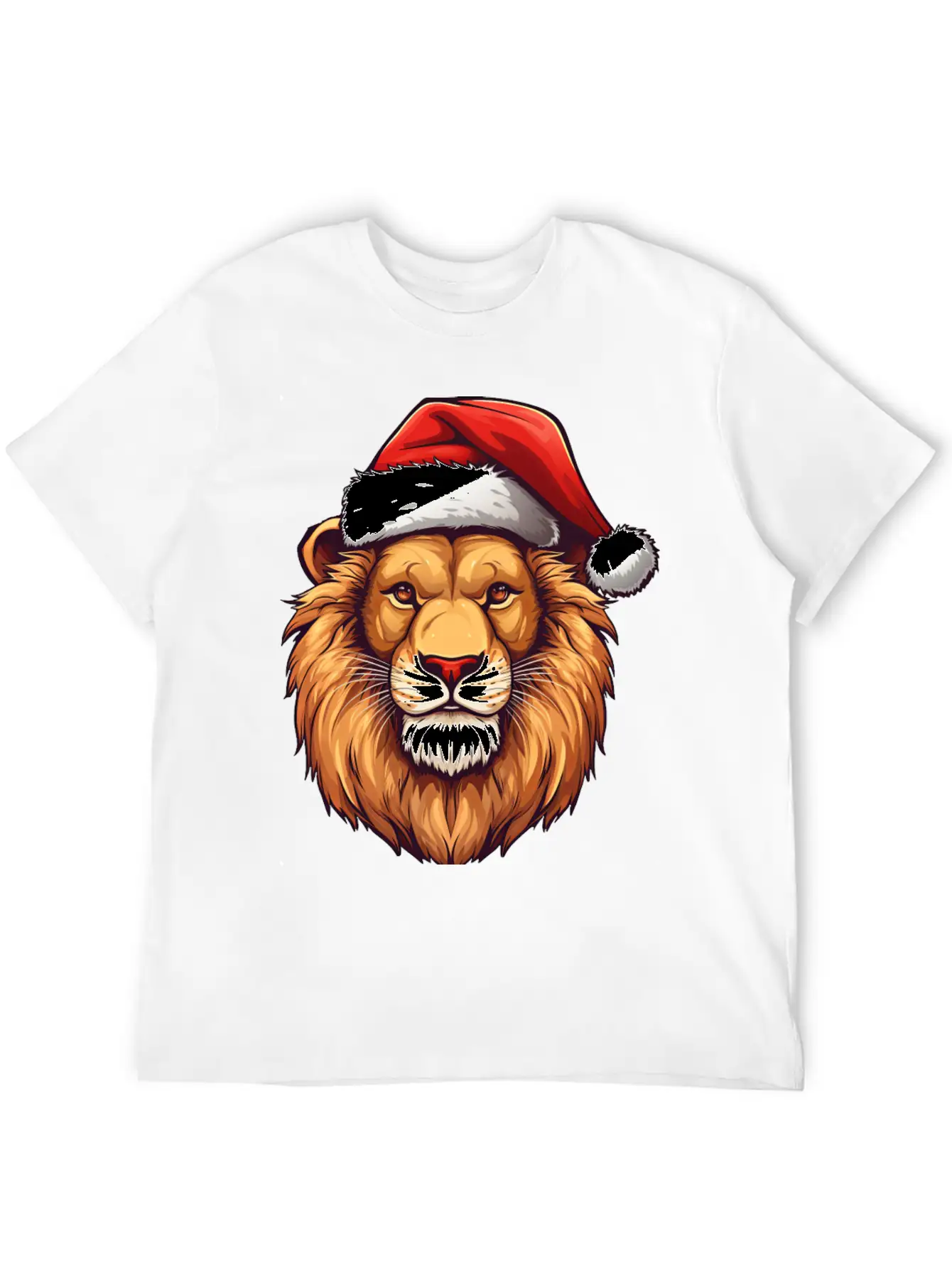 Lion Christmas Stylish Everyday T-Shirt – Unisex Basic Cotton Tee