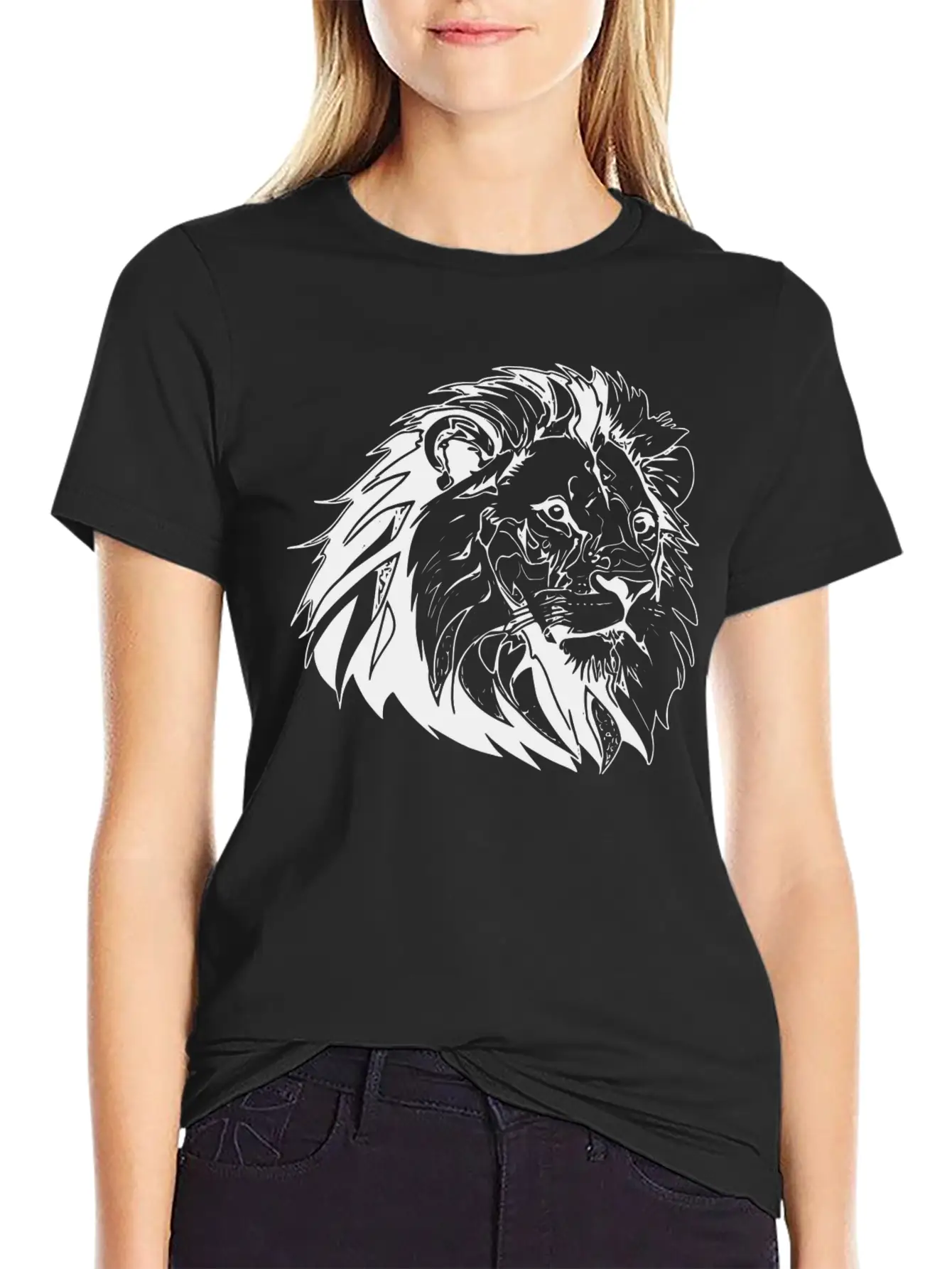 Lion Face Relaxed Everyday Tee – Lightweight And Durable Cotton