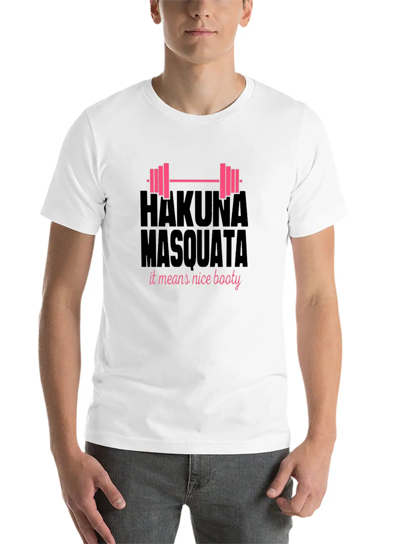 Lion King Gym - Hakuna Masquata Nice Booty Classic Cotton Tee – Unisex Comfort For Any Season