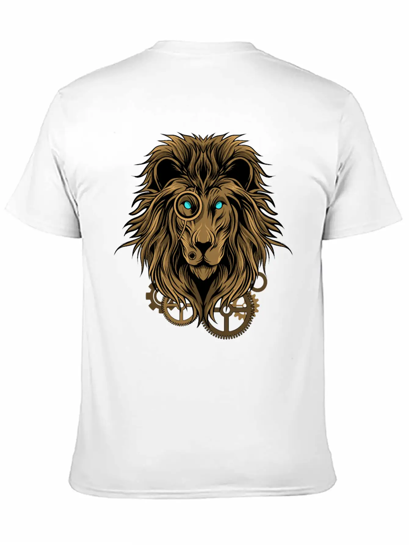 Lion- Techno Style Simple Everyday Graphic Tee – Lightweight Summer Wear