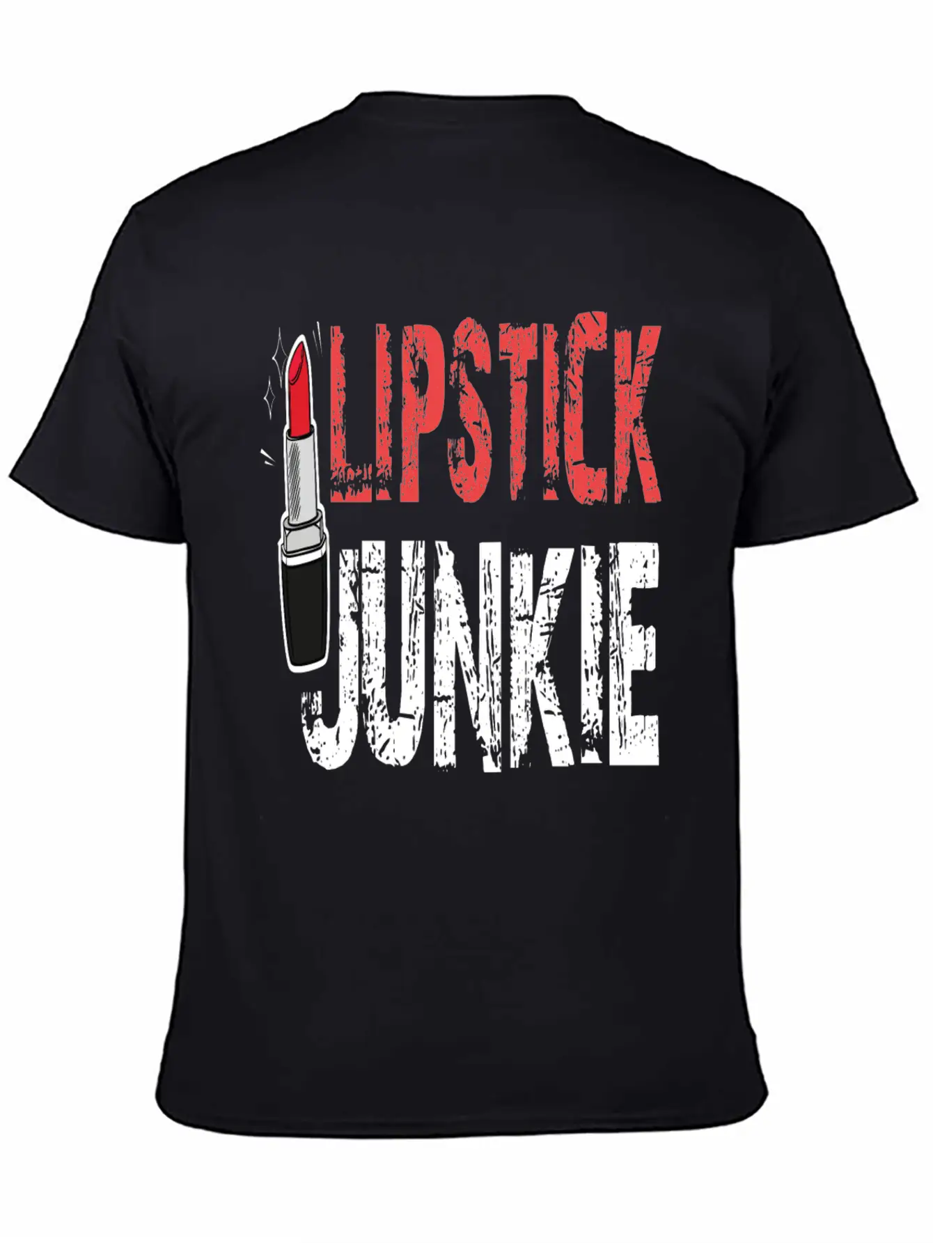 Lipstick Junkie Lipstick Crazy Cosmetics Woman Basic Graphic T-Shirt – Daily Comfort In Soft Cotton