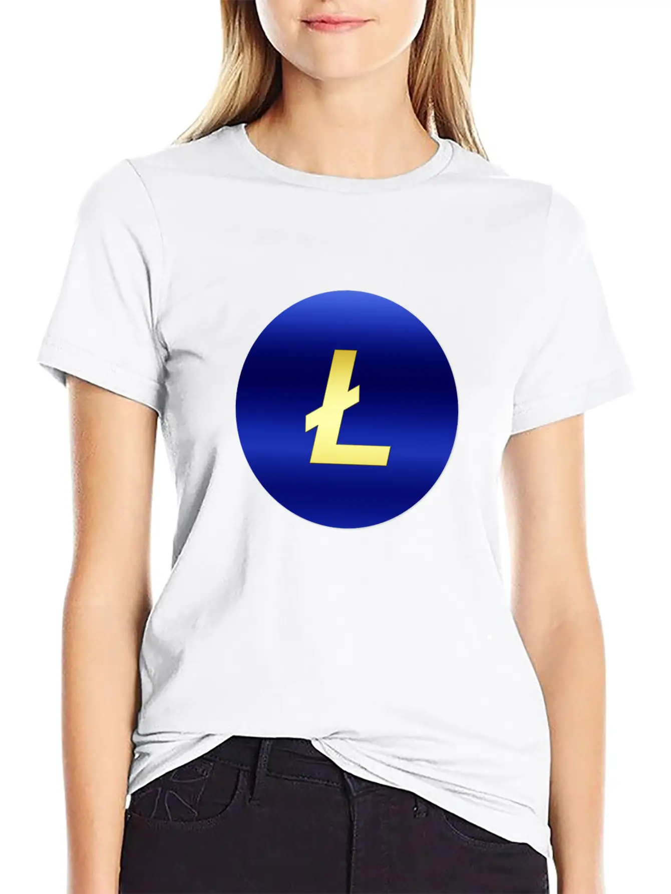 Litecoin Logo 3D Blue Classic Cotton Tee – Unisex Comfort For Any Season