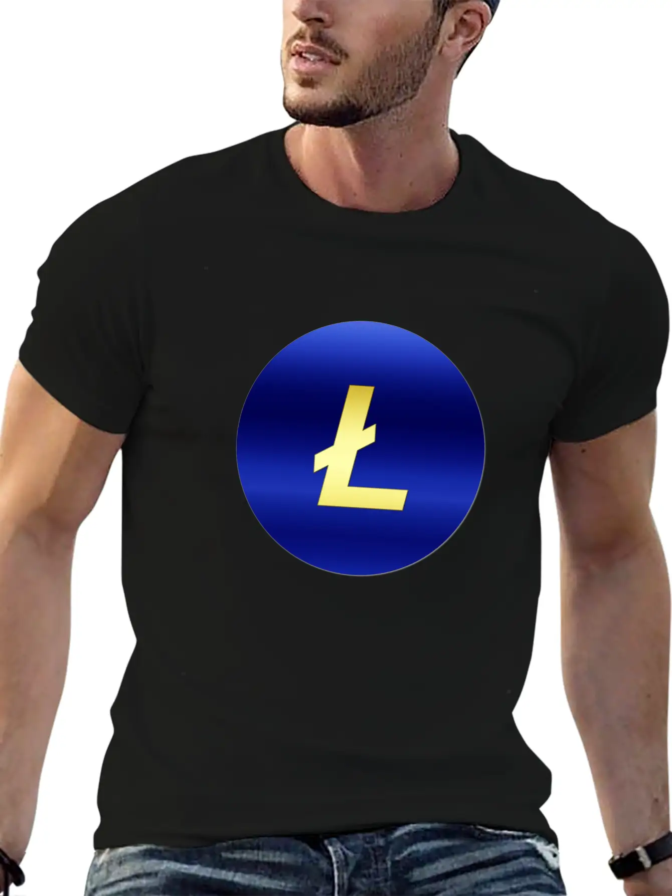 Litecoin Logo 3D Blue Classic Cotton Tee – Unisex Comfort For Any Season