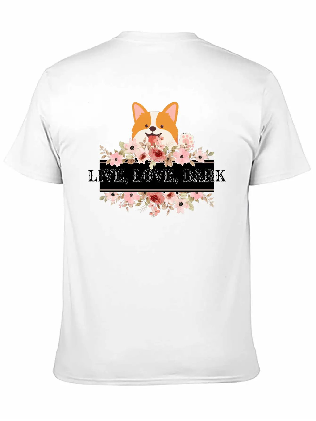 Live, Love, Bark Classic Crew Neck Graphic Tee – Everyday Minimal Look