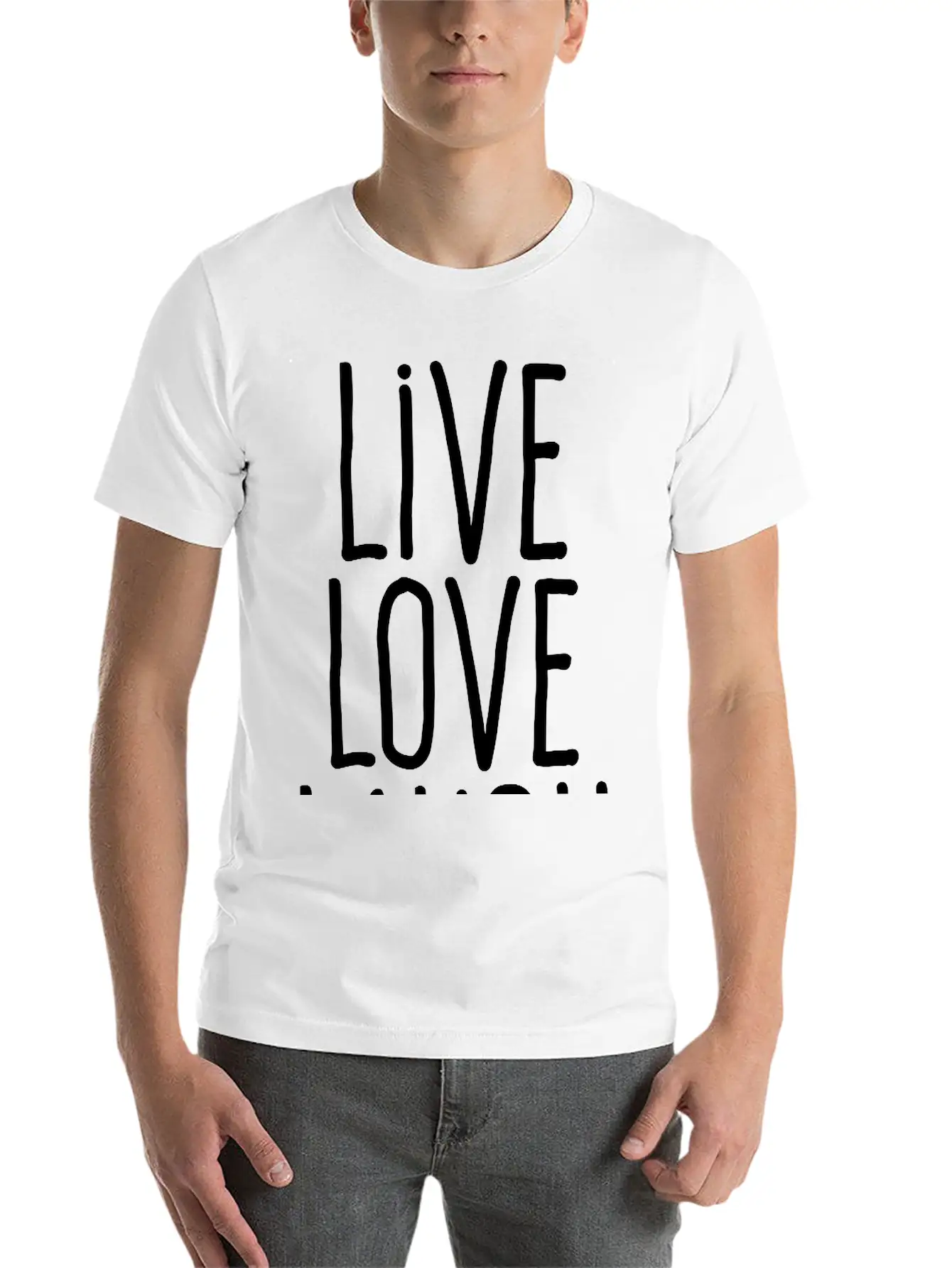 Live Love Laugh Stylish Everyday T-Shirt – Unisex Basic Cotton Tee