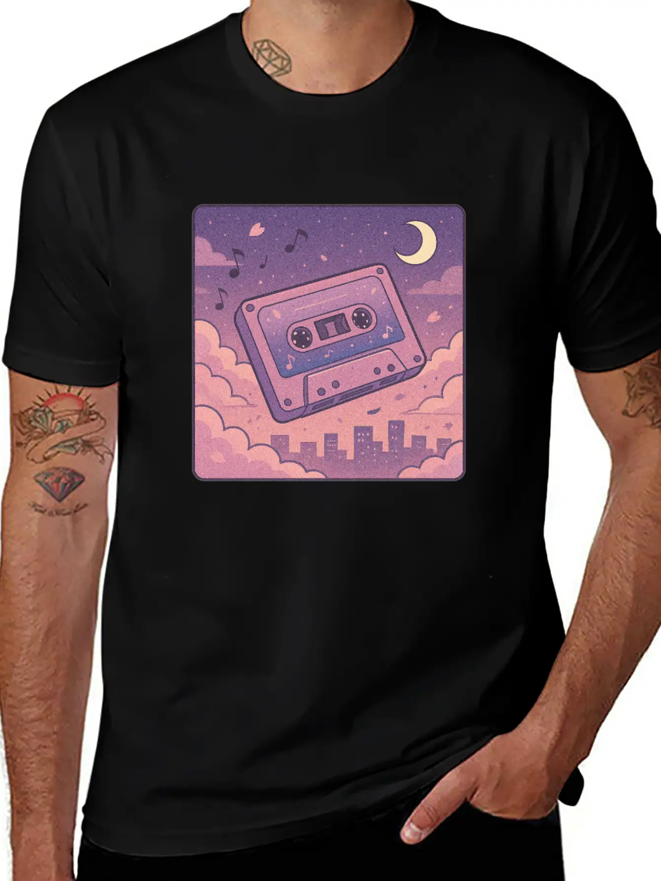 Lo Fi Cassette Lightweight Cotton T-Shirt – Daily Comfort Graphic Shirt