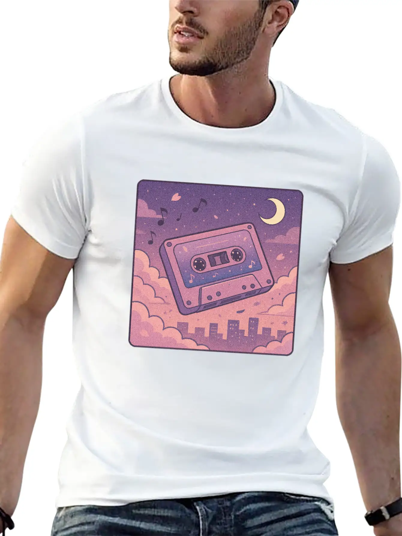 Lo Fi Cassette Lightweight Cotton T-Shirt – Daily Comfort Graphic Shirt