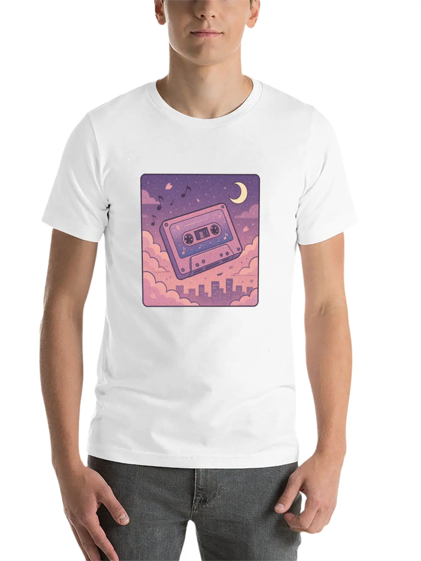 Lo Fi Cassette Lightweight Cotton T-Shirt – Daily Comfort Graphic Shirt