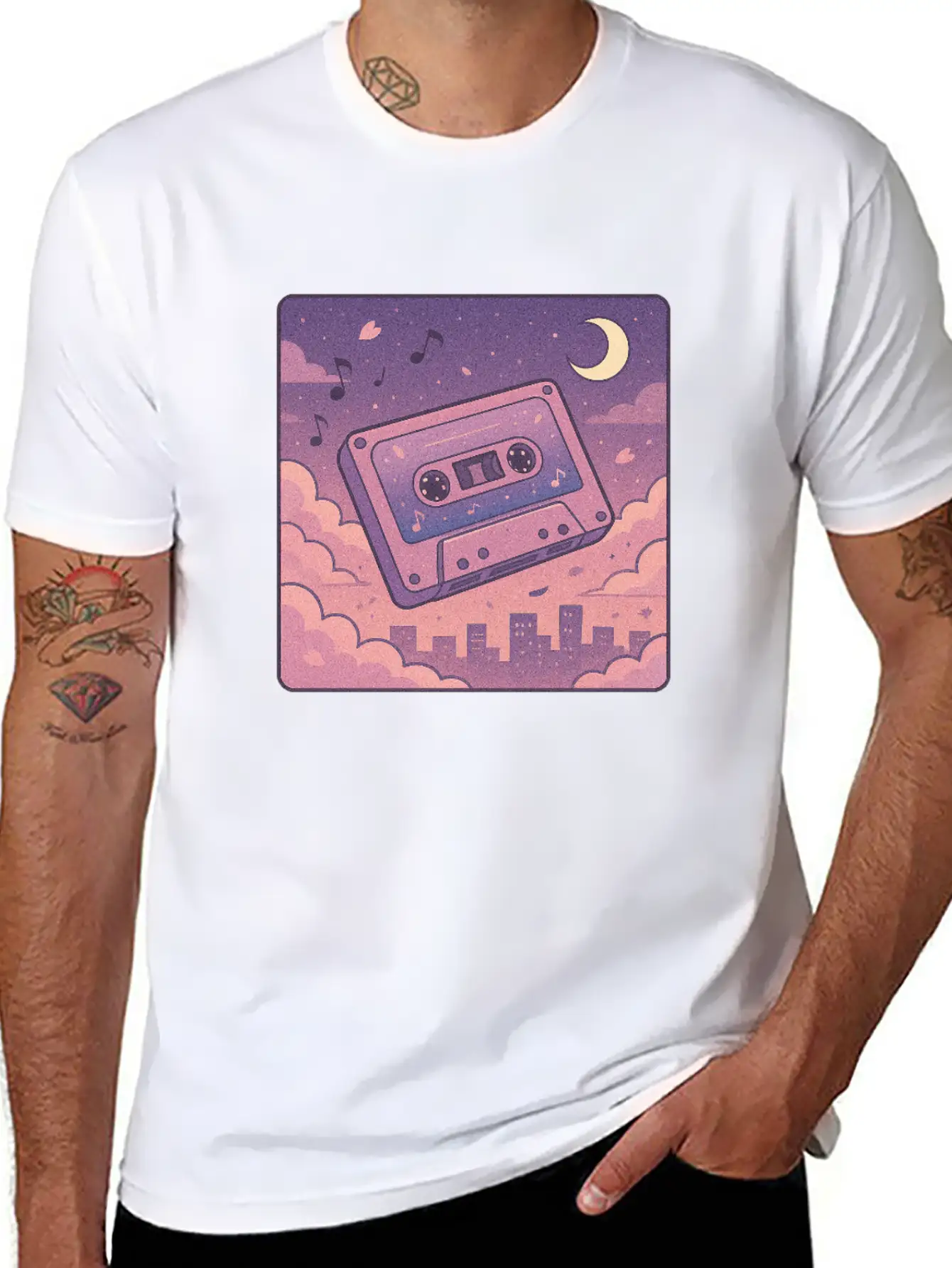 Lo Fi Cassette Lightweight Cotton T-Shirt – Daily Comfort Graphic Shirt