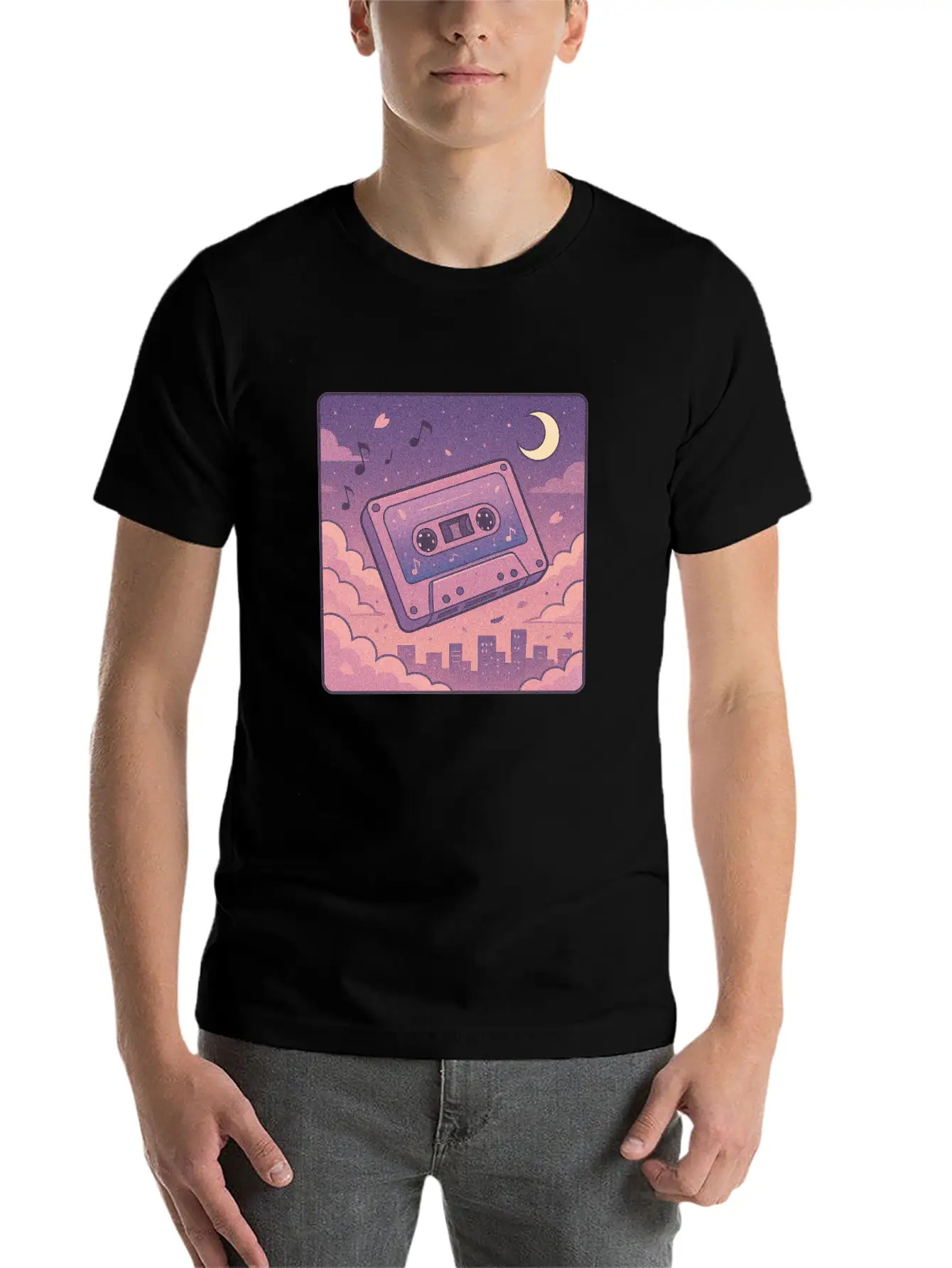 Lo Fi Cassette Lightweight Cotton T-Shirt – Daily Comfort Graphic Shirt