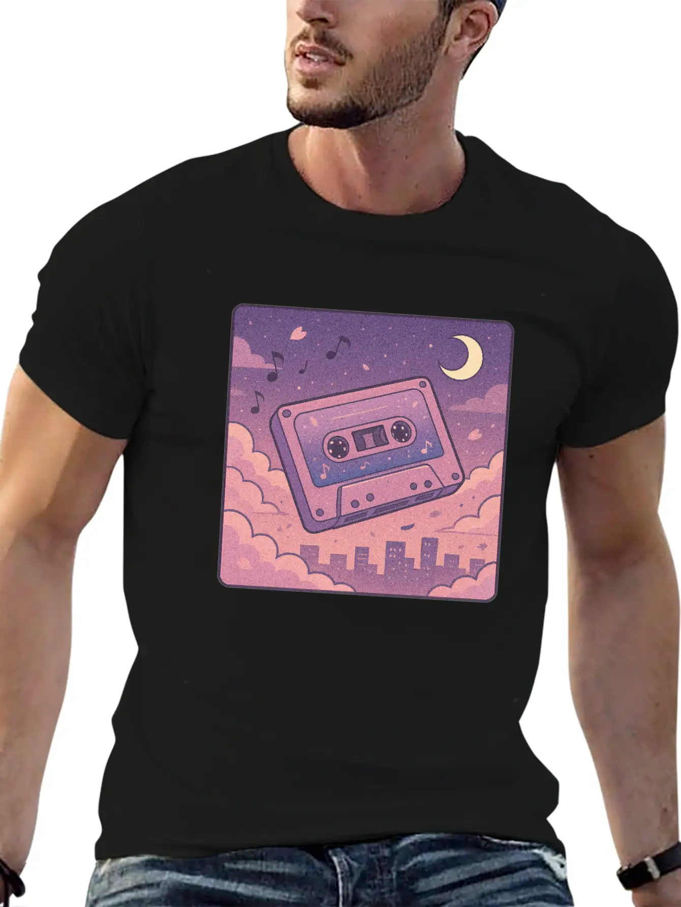 Lo Fi Cassette Lightweight Cotton T-Shirt – Daily Comfort Graphic Shirt