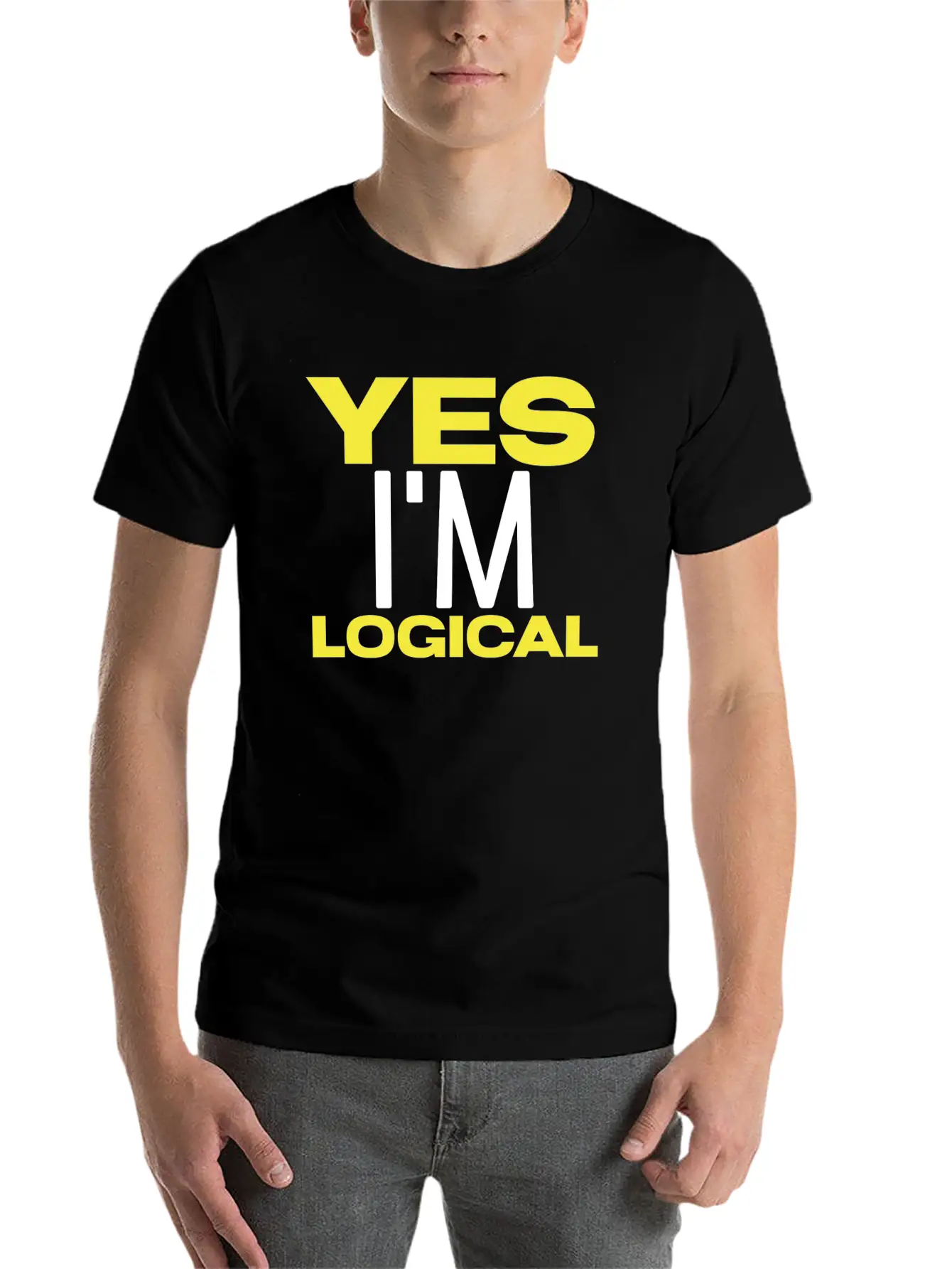 Logical Unisex Cotton Tee – Relaxed Fit For Any Occasion
