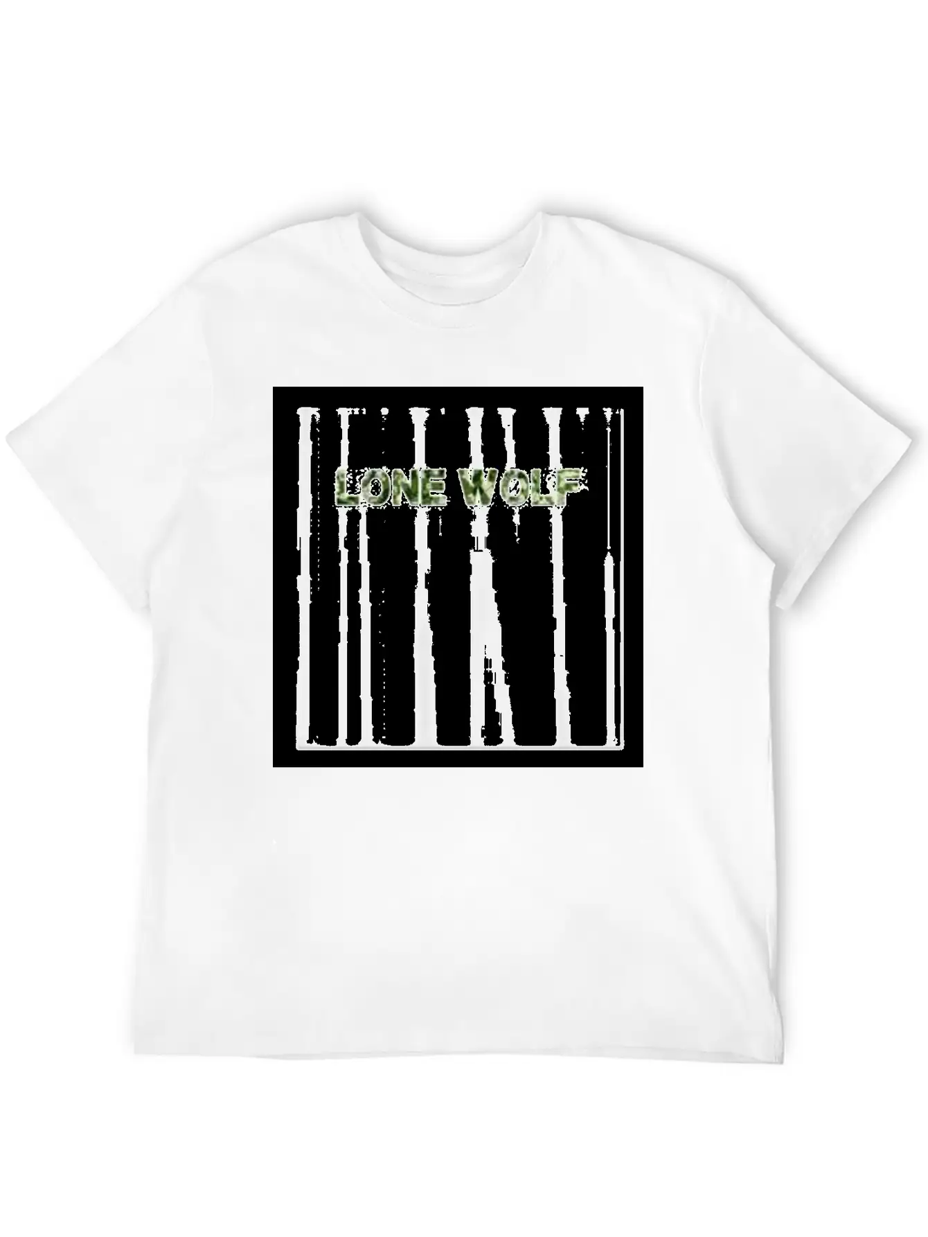 LONE WOLF (GREEN AN WHITE PRINT) Unisex Casual T-Shirt – Clean Design For Daily Comfort