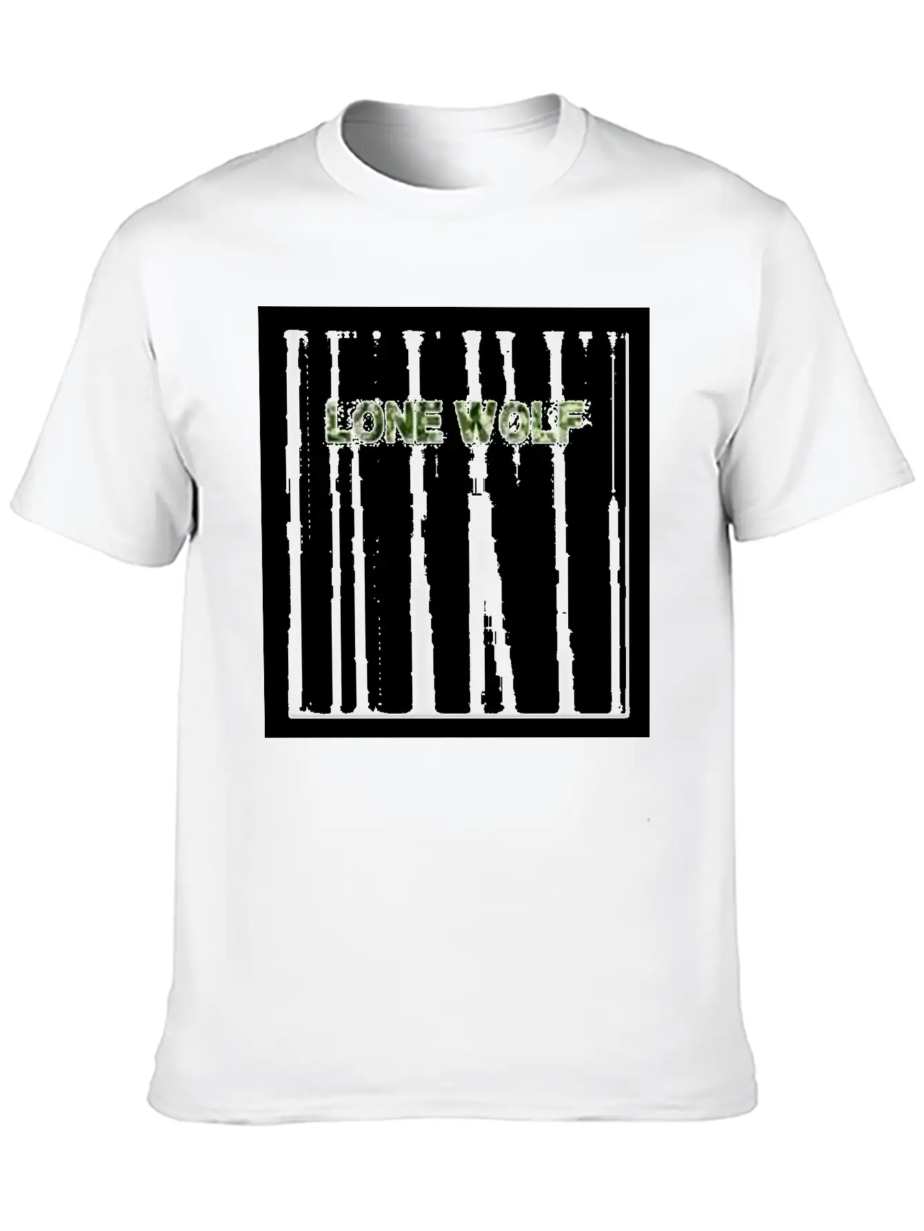 LONE WOLF (GREEN AN WHITE PRINT) Unisex Casual T-Shirt – Clean Design For Daily Comfort