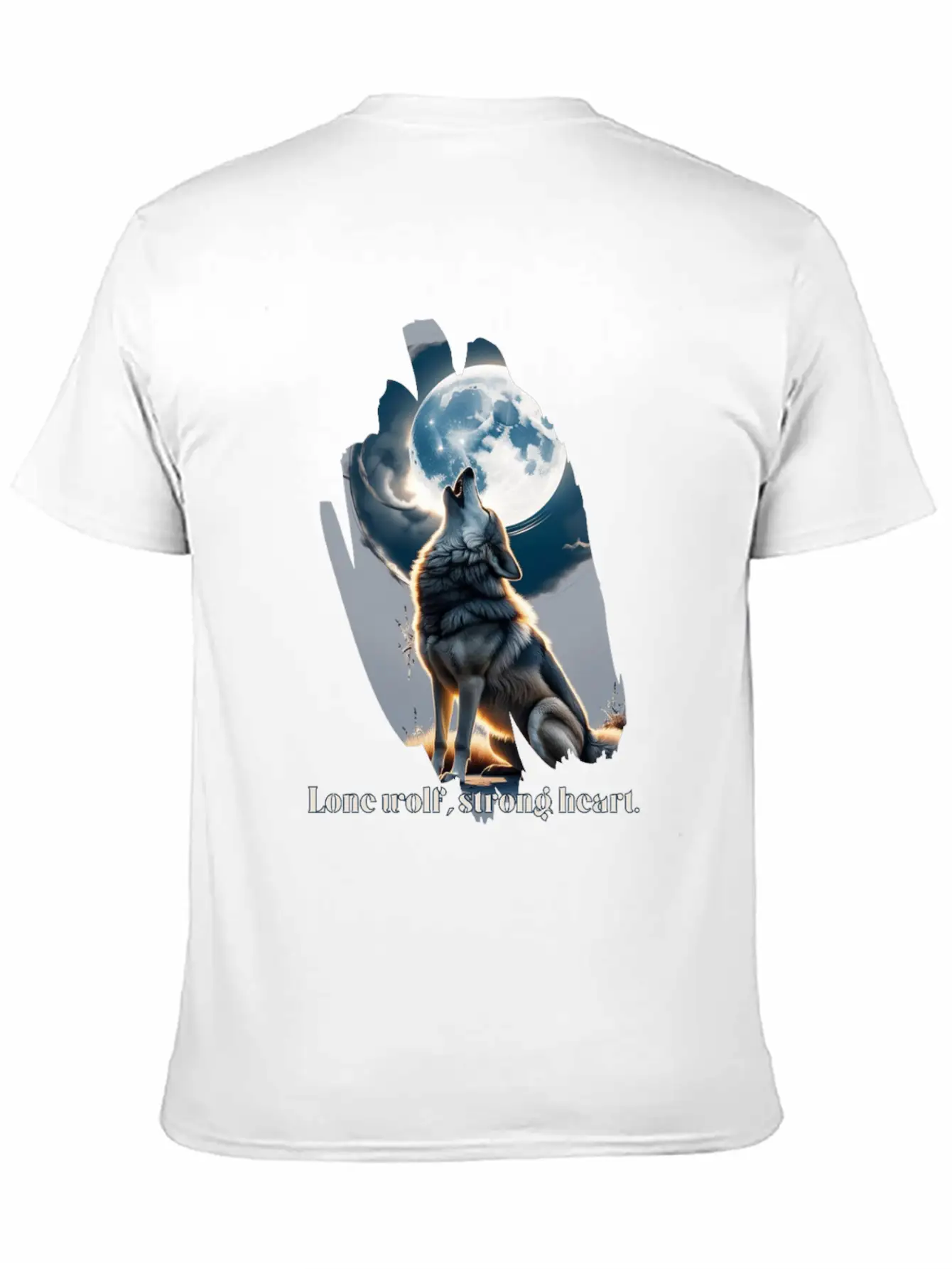 LONE WOLF, STRONG HEART Stylish Everyday T-Shirt – Unisex Basic Cotton Tee