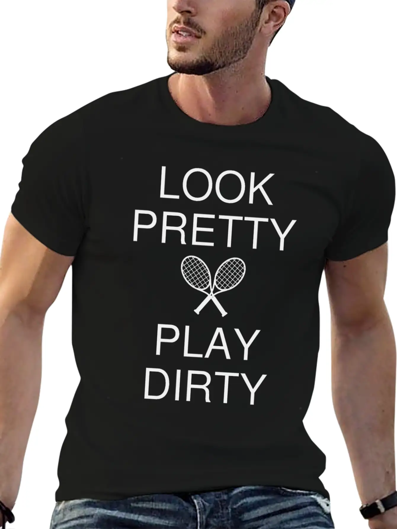 LOOK PRETTY - PLAY DIRTY Casual Graphic T-Shirt – Simple And Comfortable Daily Wear
