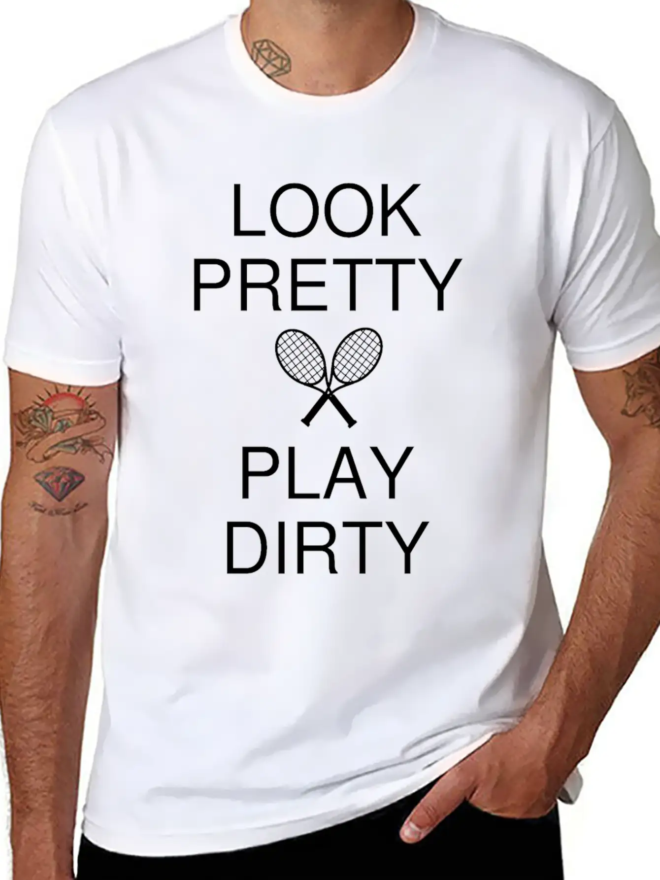 LOOK PRETTY - PLAY DIRTY Casual Graphic T-Shirt – Simple And Comfortable Daily Wear