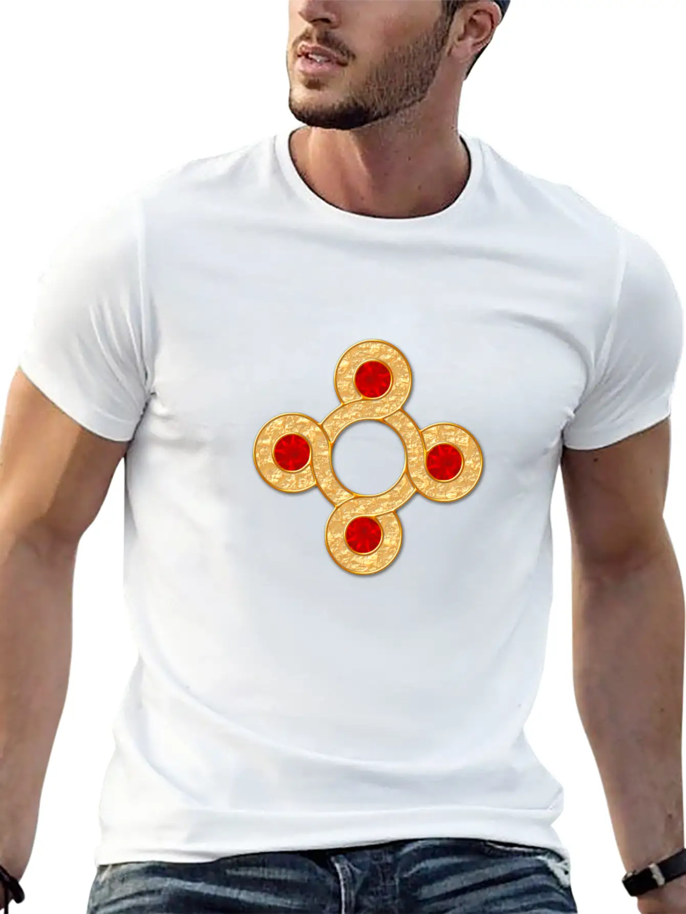 Loopy Circle Jewelry Stylish Everyday T-Shirt – Unisex Basic Cotton Tee