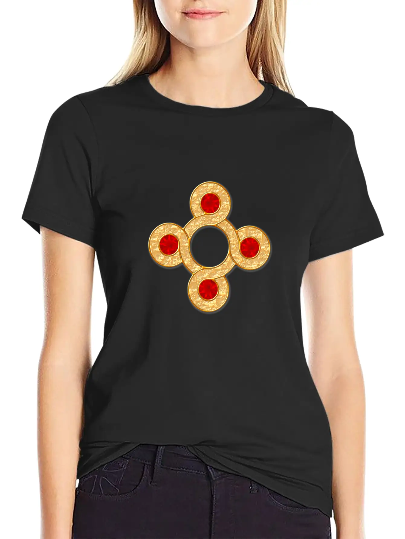 Loopy Circle Jewelry Stylish Everyday T-Shirt – Unisex Basic Cotton Tee