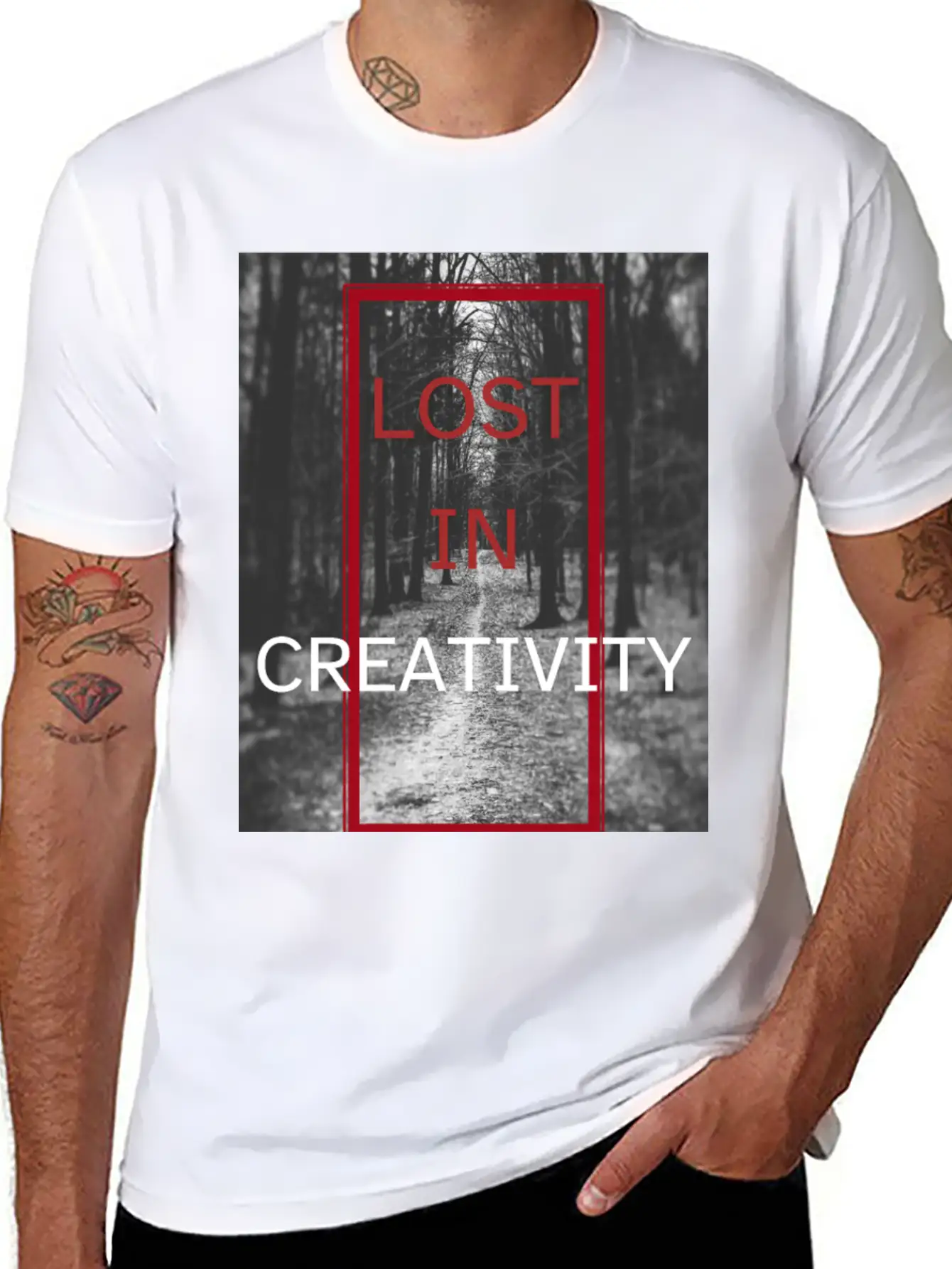 Lost In Creativity Essential Cotton Tee For Daily Outfits – Unisex Style