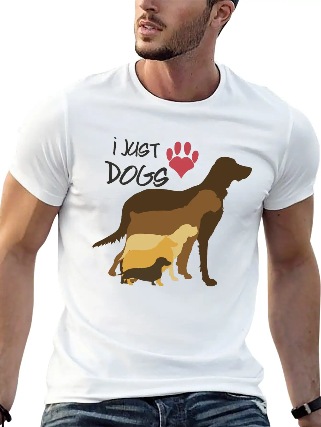 Love Dogs Basic Graphic T-Shirt – Daily Comfort In Soft Cotton