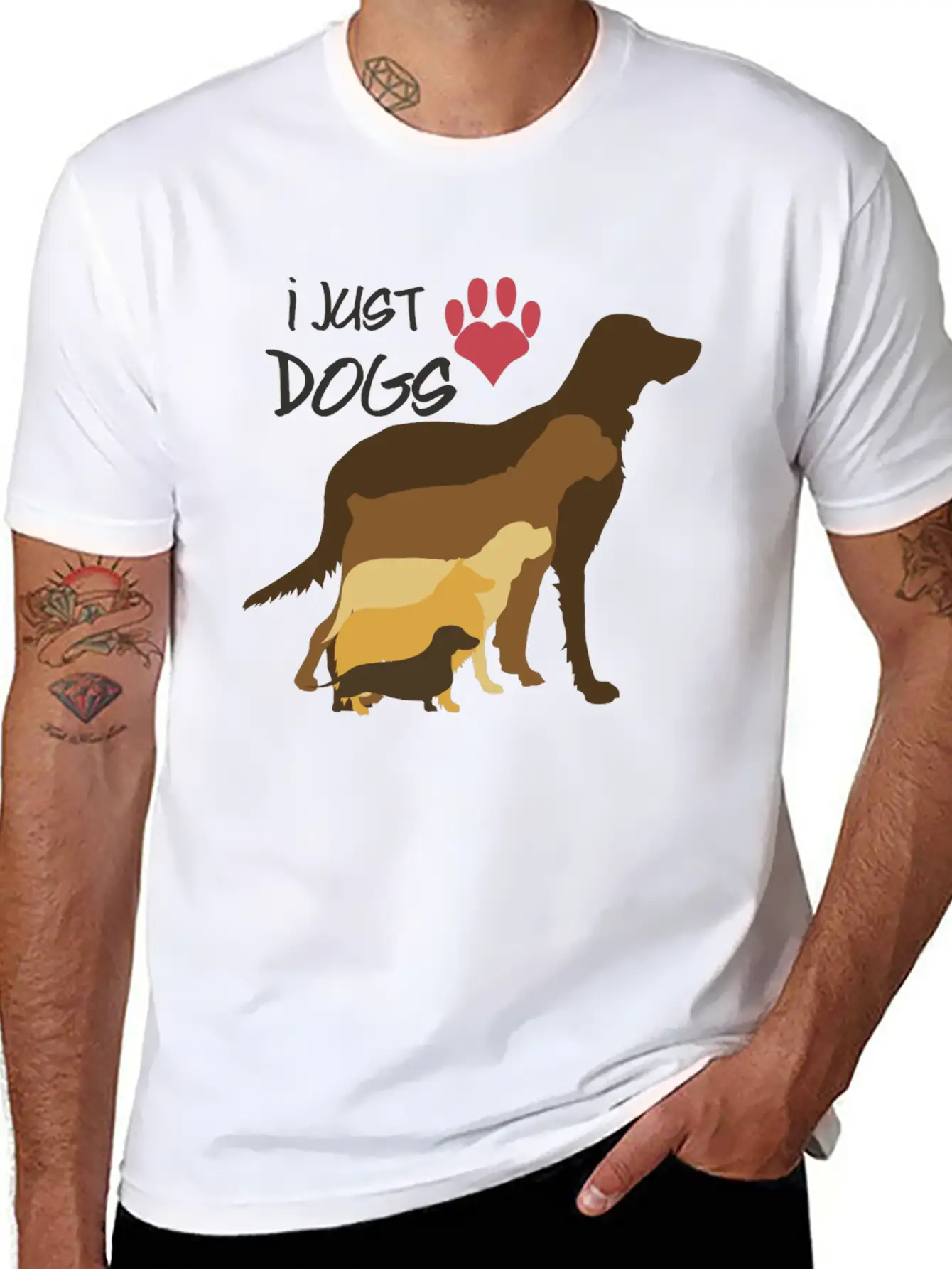 Love Dogs Basic Graphic T-Shirt – Daily Comfort In Soft Cotton