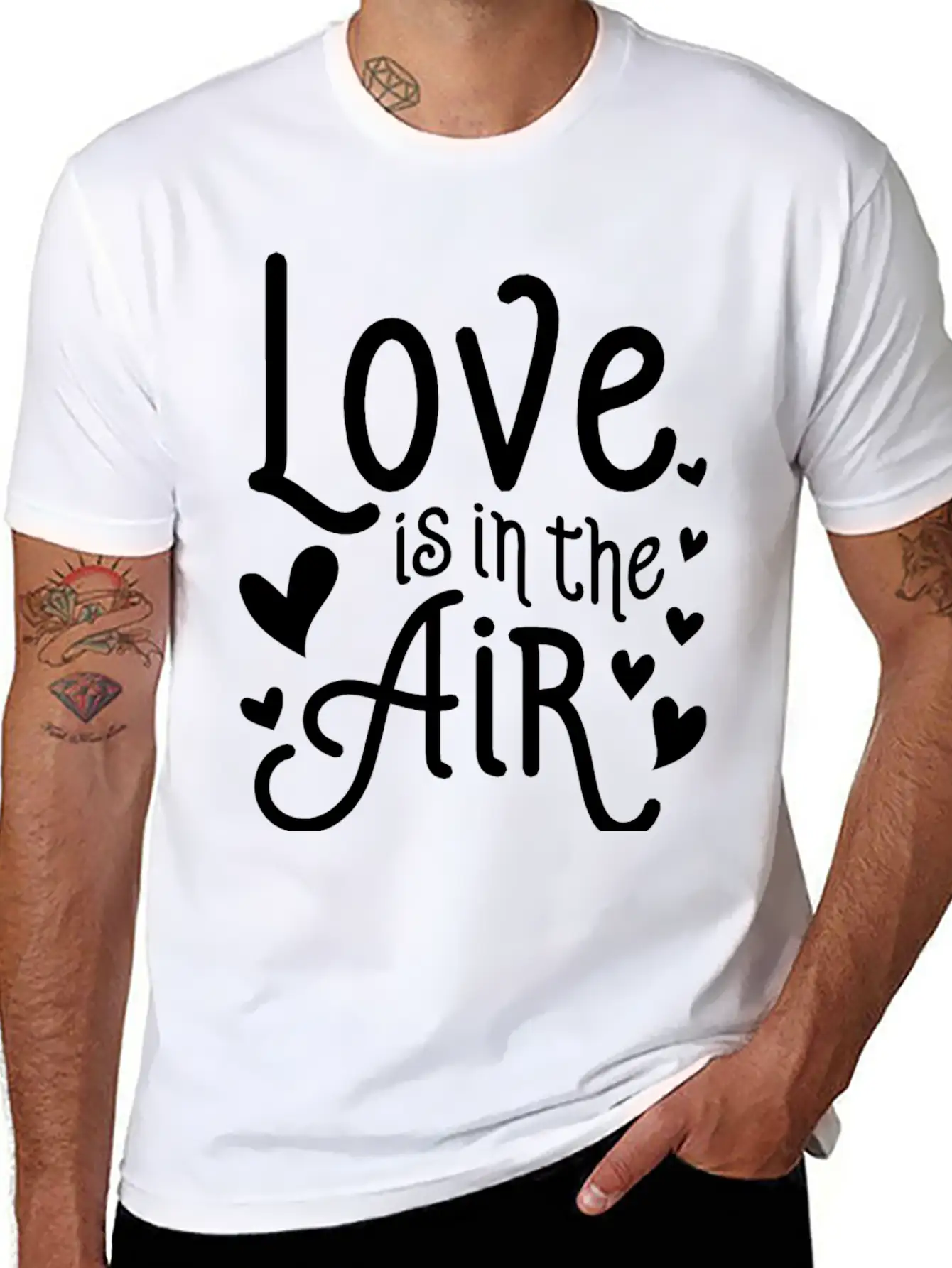 Love Is In The Air Basic Graphic T-Shirt – Daily Comfort In Soft Cotton