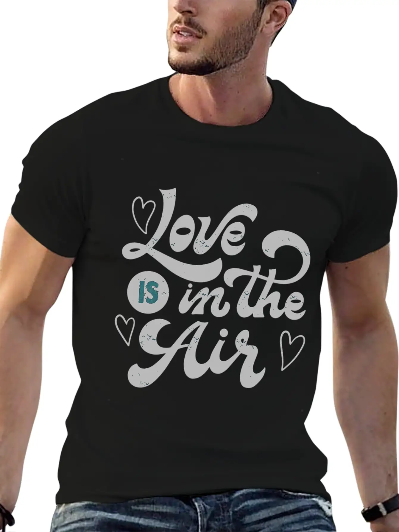 LOVE IS IN THE AIR Stylish Everyday T-Shirt – Unisex Basic Cotton Tee