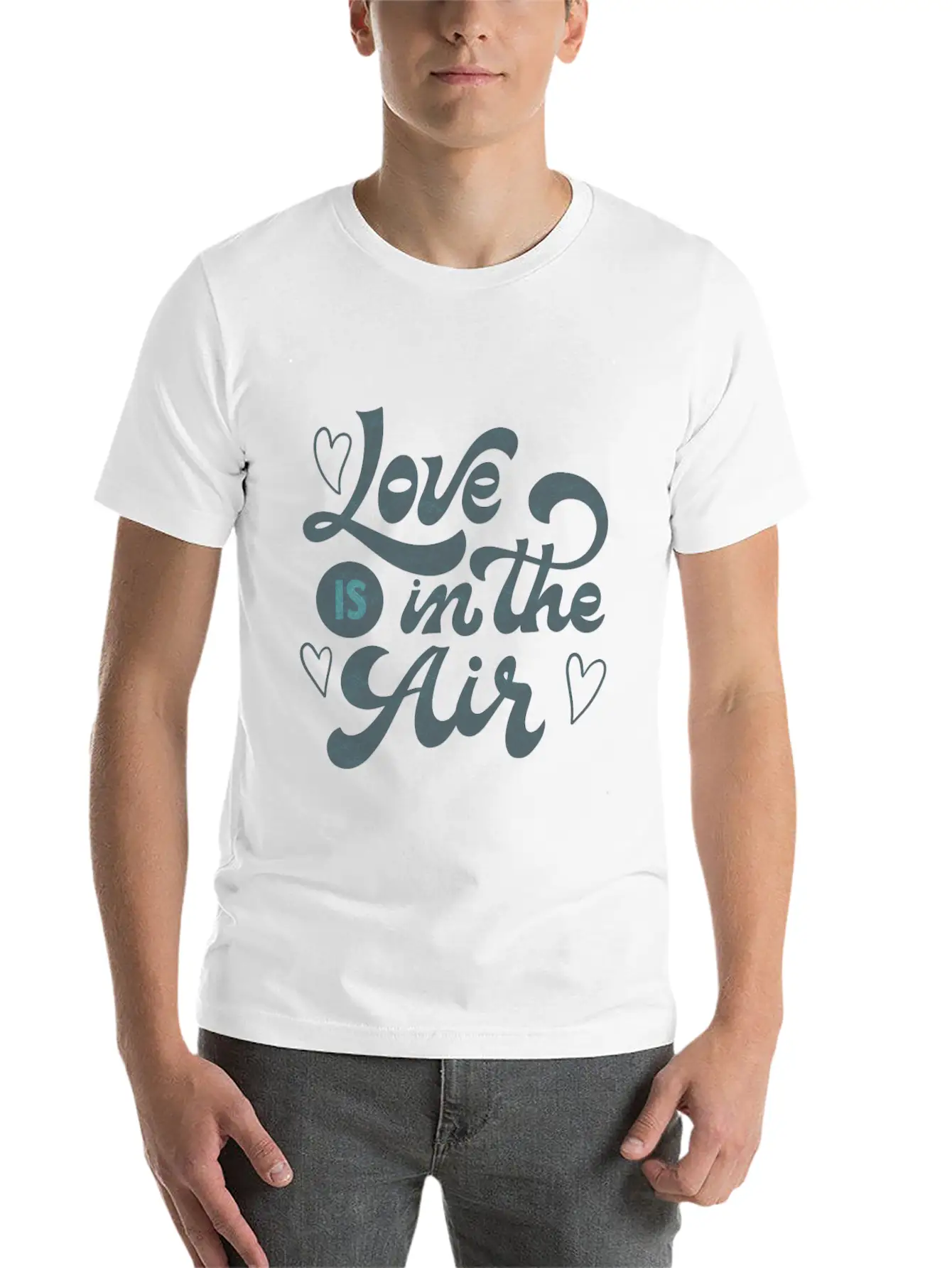 LOVE IS IN THE AIR Stylish Everyday T-Shirt – Unisex Basic Cotton Tee