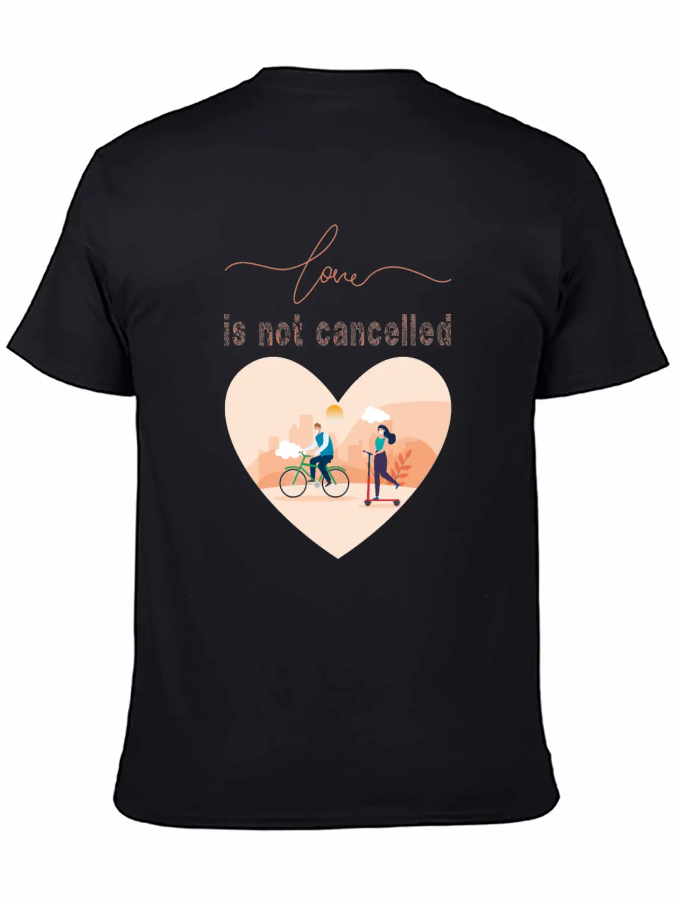 Love Is Not Cancelled, Minimal Design For Cyclists Classic Cotton Tee – Unisex Comfort For Any Season