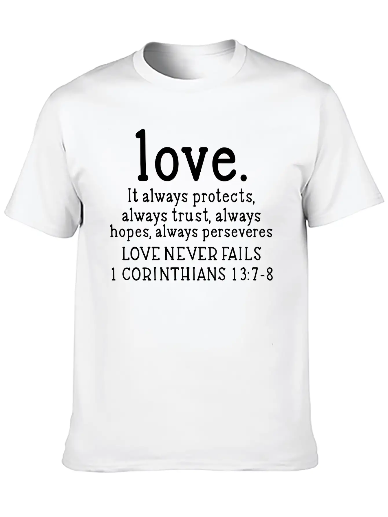 Love Nevers Fails Casual Graphic T-Shirt – Simple And Comfortable Daily Wear