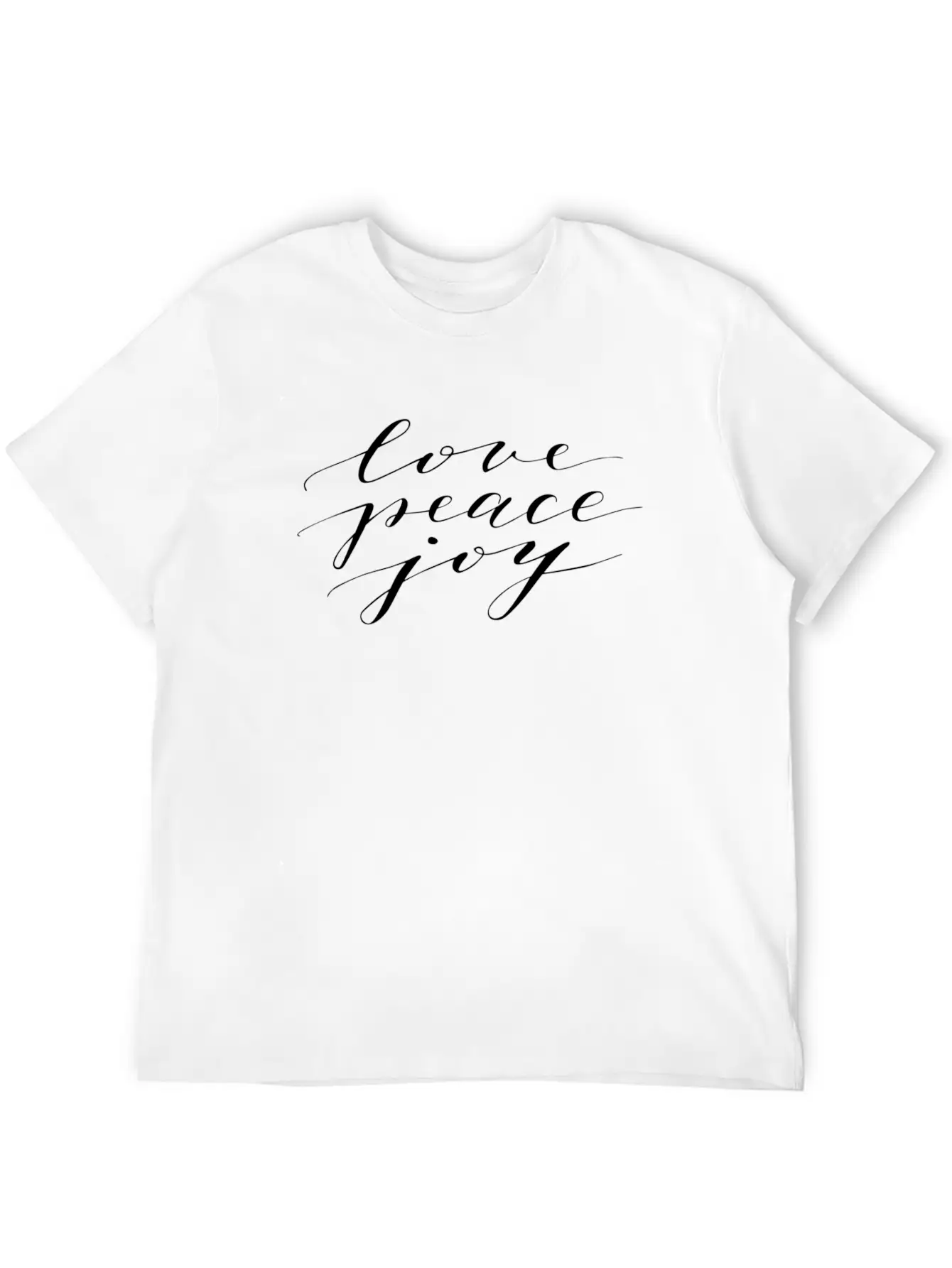 LOVE PEACE JOY Stylish Everyday T-Shirt – Unisex Basic Cotton Tee