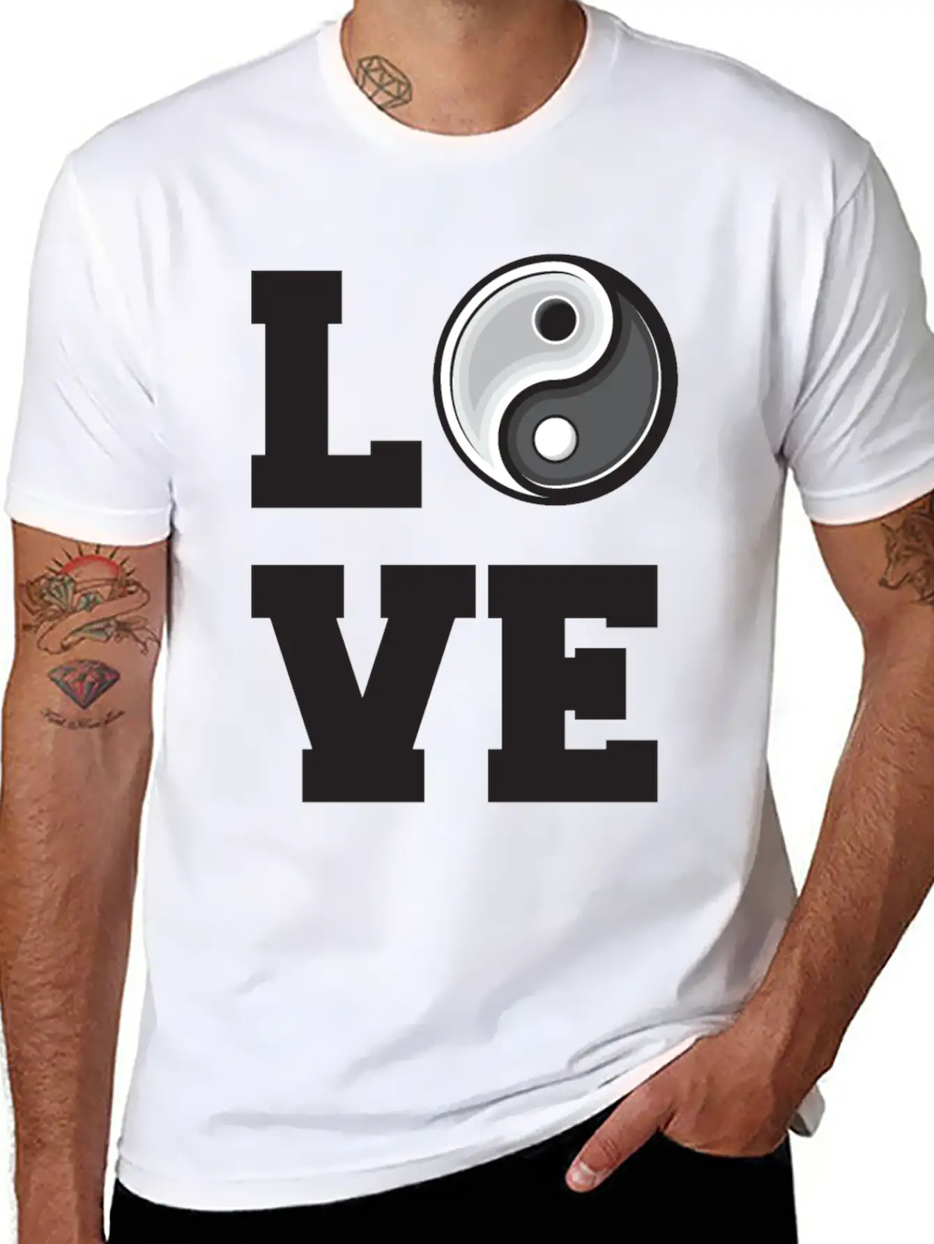 Love Tai Chi Yin Yang Energy Stylish Everyday T-Shirt – Unisex Basic Cotton Tee