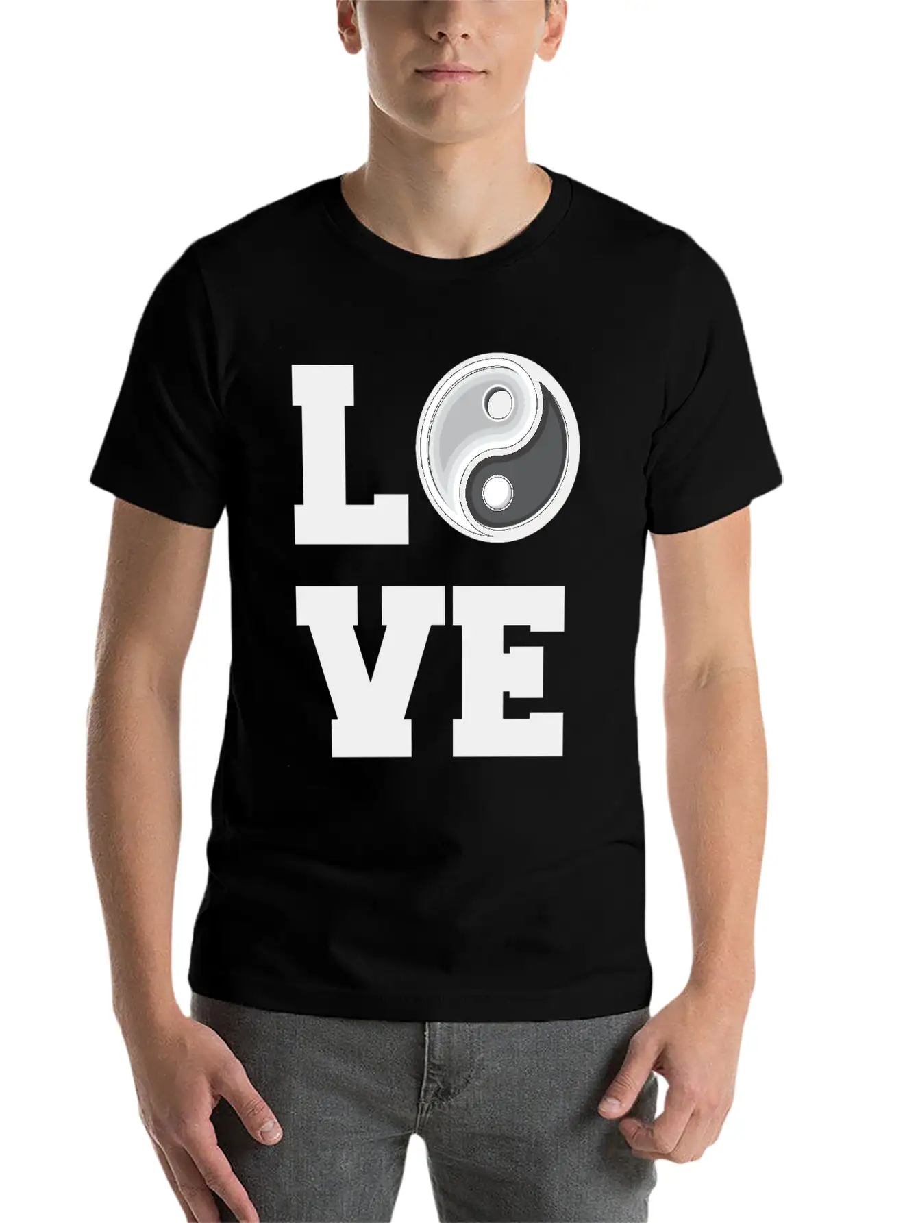 Love Tai Chi Yin Yang Energy Stylish Everyday T-Shirt – Unisex Basic Cotton Tee