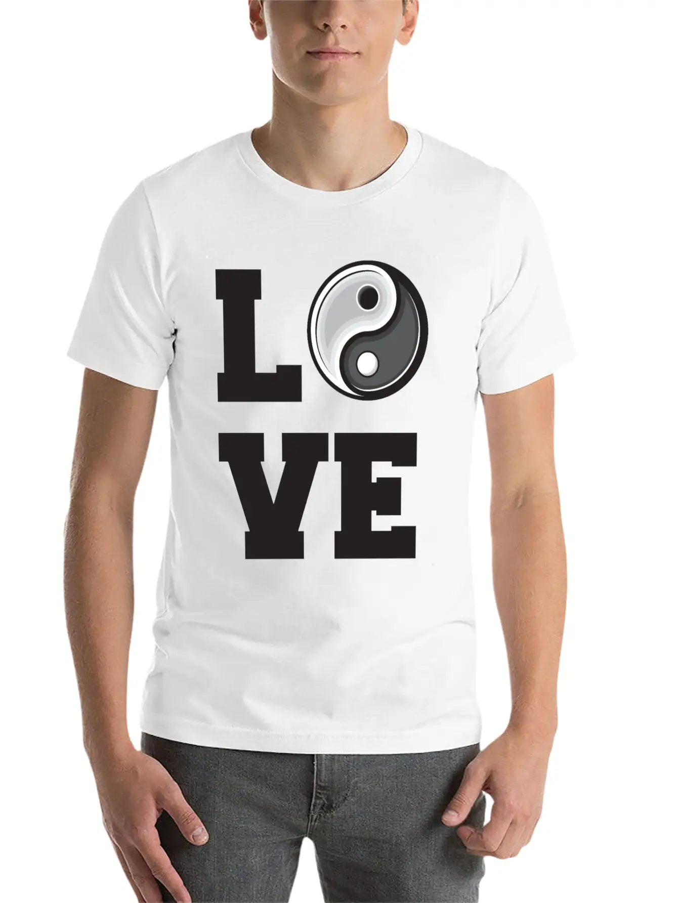 Love Tai Chi Yin Yang Energy Stylish Everyday T-Shirt – Unisex Basic Cotton Tee