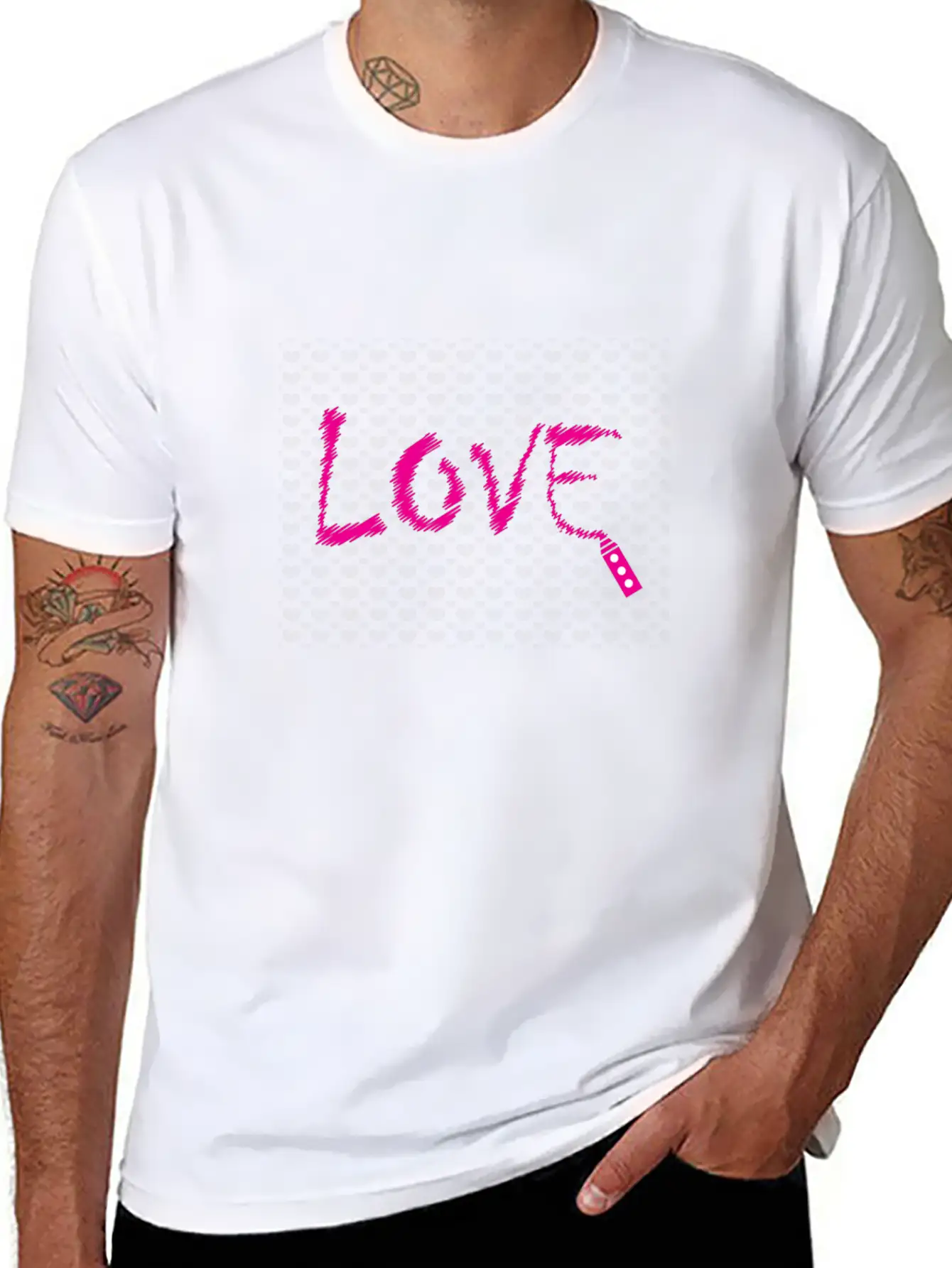 Love Written With Pencil Basic Graphic T-Shirt – Daily Comfort In Soft Cotton