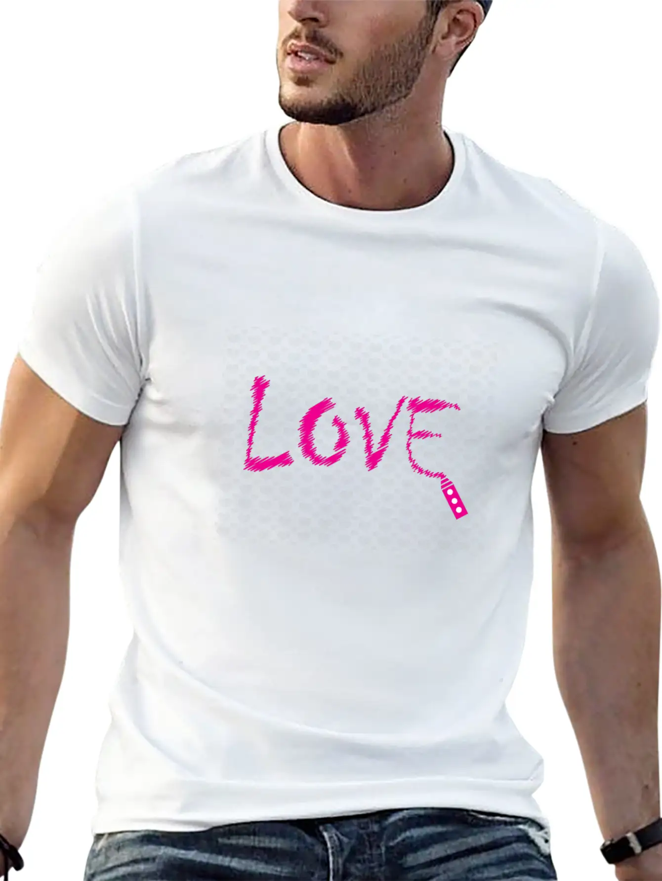 Love Written With Pencil Basic Graphic T-Shirt – Daily Comfort In Soft Cotton