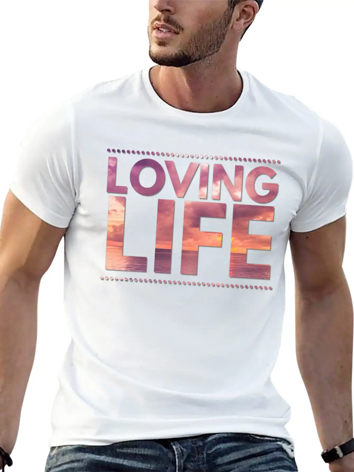 Loving Life Living Joy & Gratitude, Good Vibes Classic Cotton Tee – Unisex Comfort For Any Season