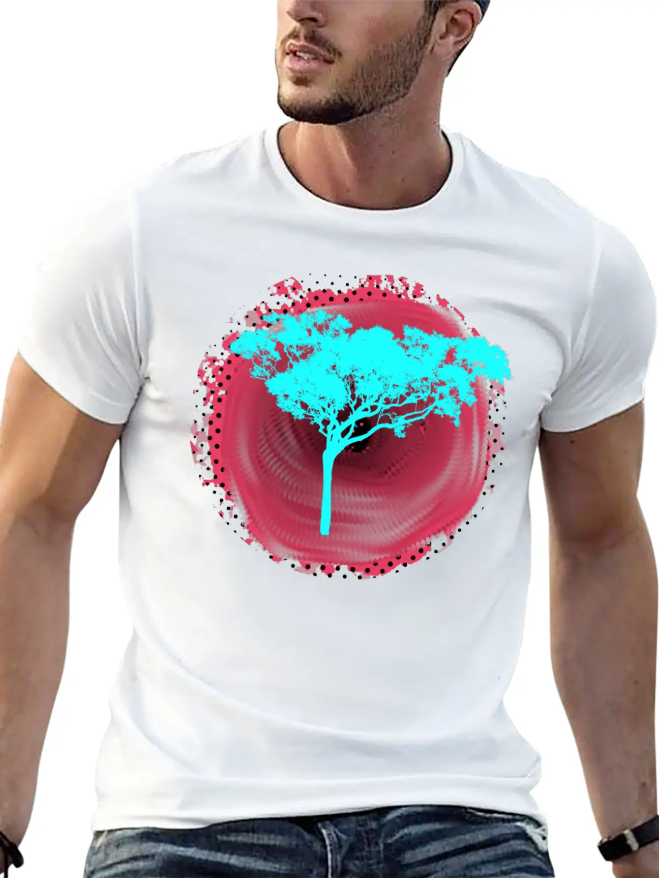 Magic Neon Tree Basic Graphic T-Shirt – Daily Comfort In Soft Cotton