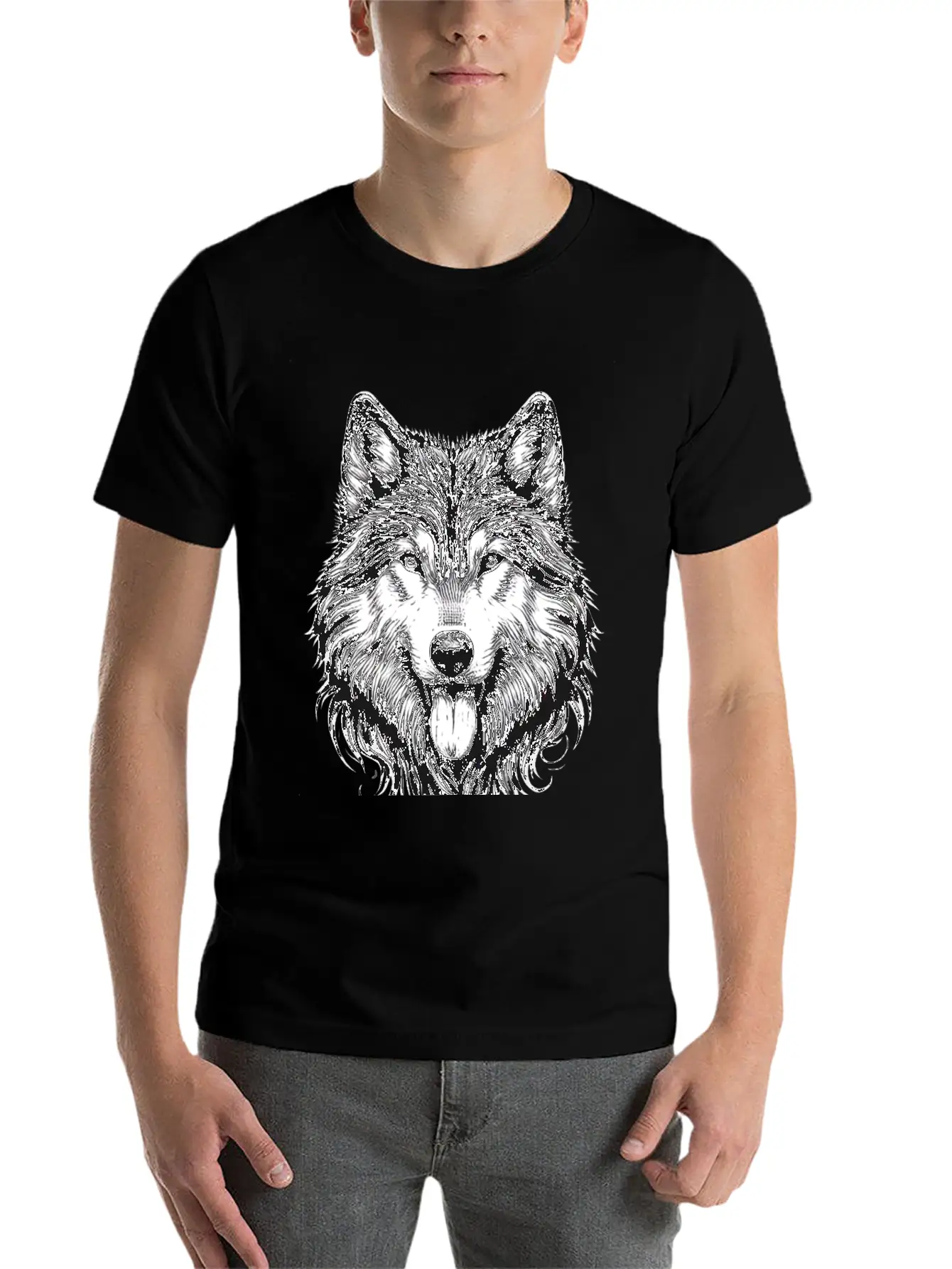 Majestic Wolf #2 Basic Graphic T-Shirt – Daily Comfort In Soft Cotton