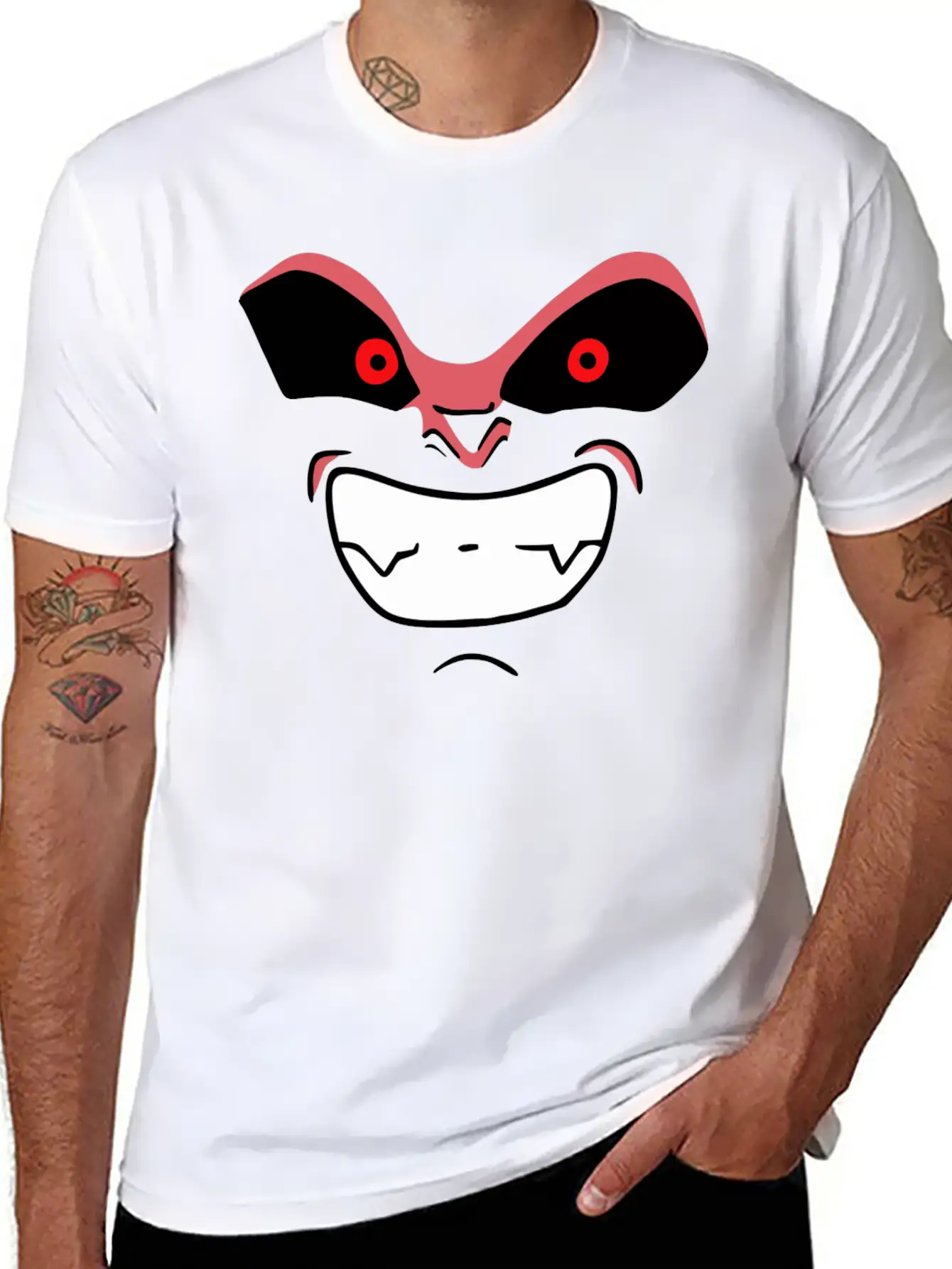Majin Buu Kid Face Simple Everyday Graphic Tee – Lightweight Summer Wear