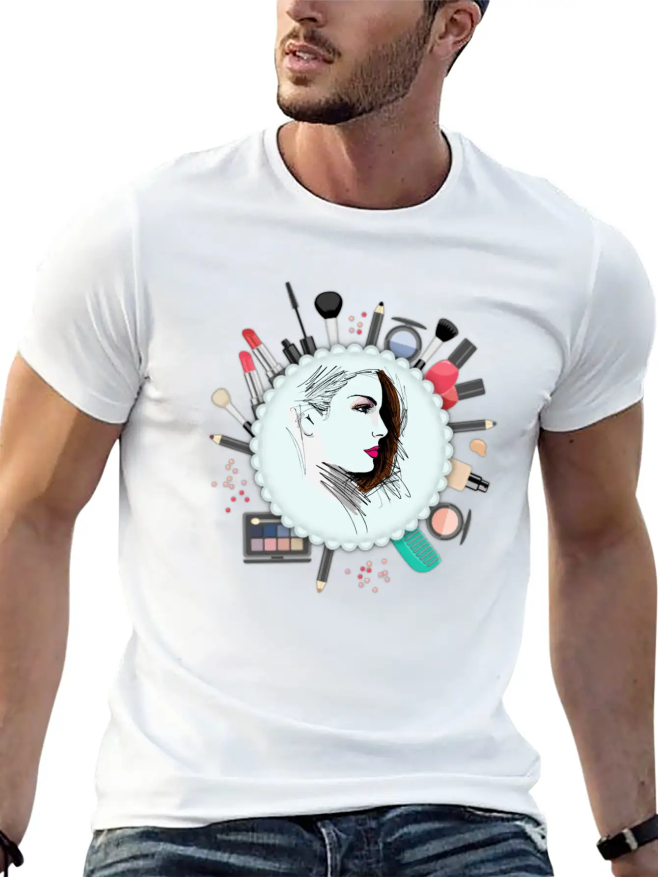 MAKE UP ART Stylish Everyday T-Shirt – Unisex Basic Cotton Tee