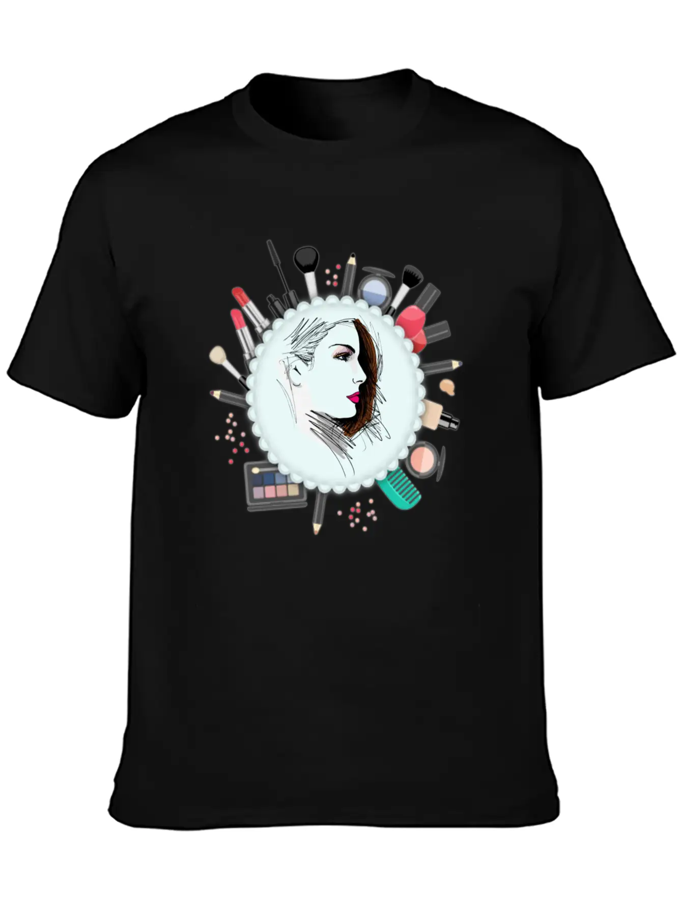 MAKE UP ART Stylish Everyday T-Shirt – Unisex Basic Cotton Tee