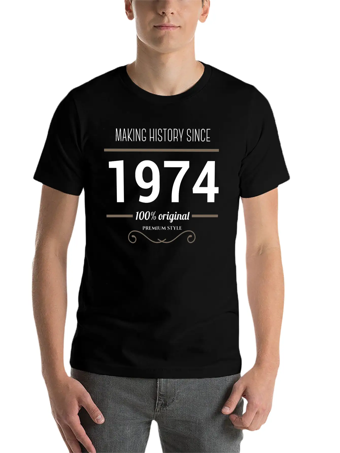 Making History Since 1974 Stylish Everyday T-Shirt – Unisex Basic Cotton Tee